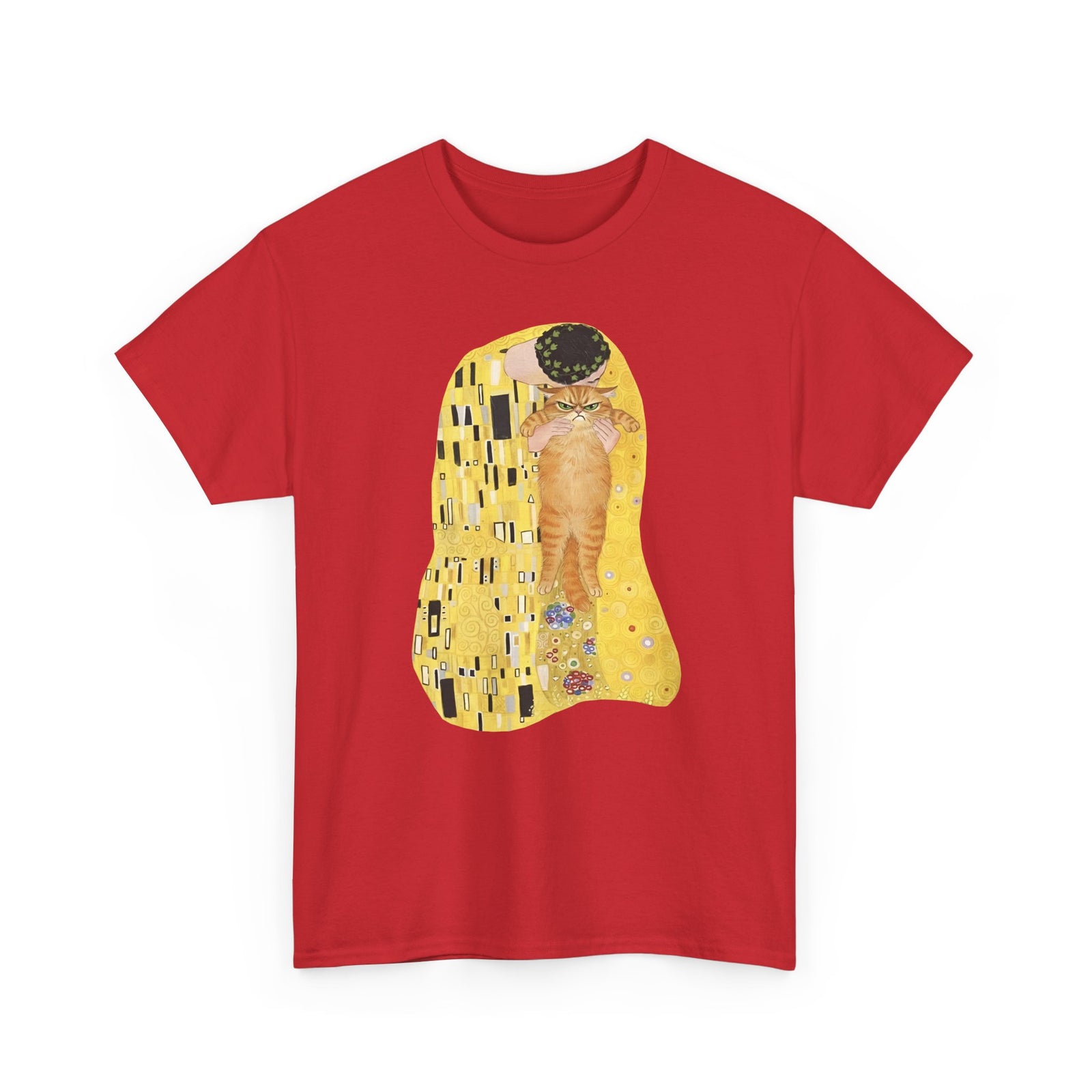 Cat & The Kiss T-Shirt — Romantic Cat Illustration Tee