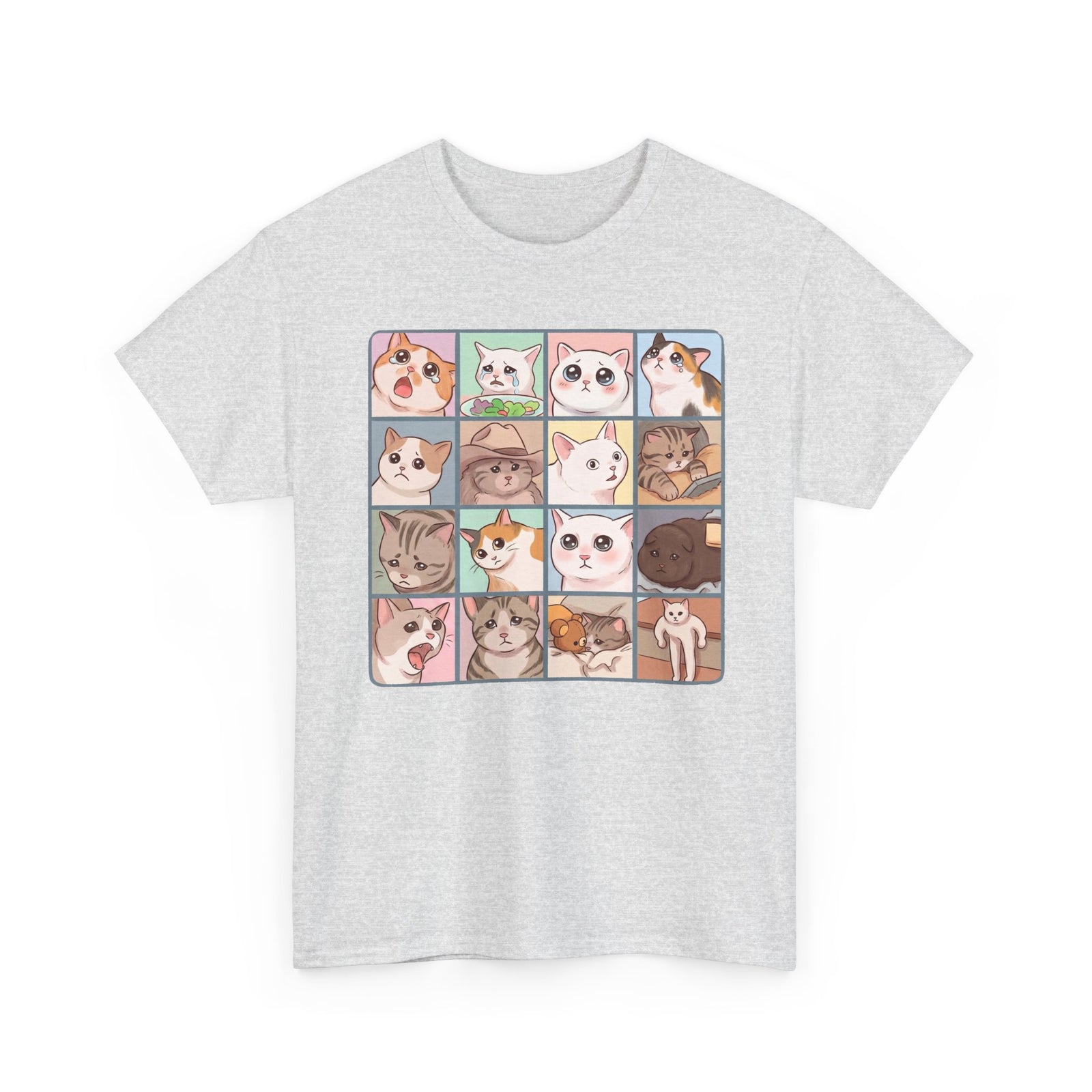 Cat Reactions Tee Funny Cat Memes T-Shirt