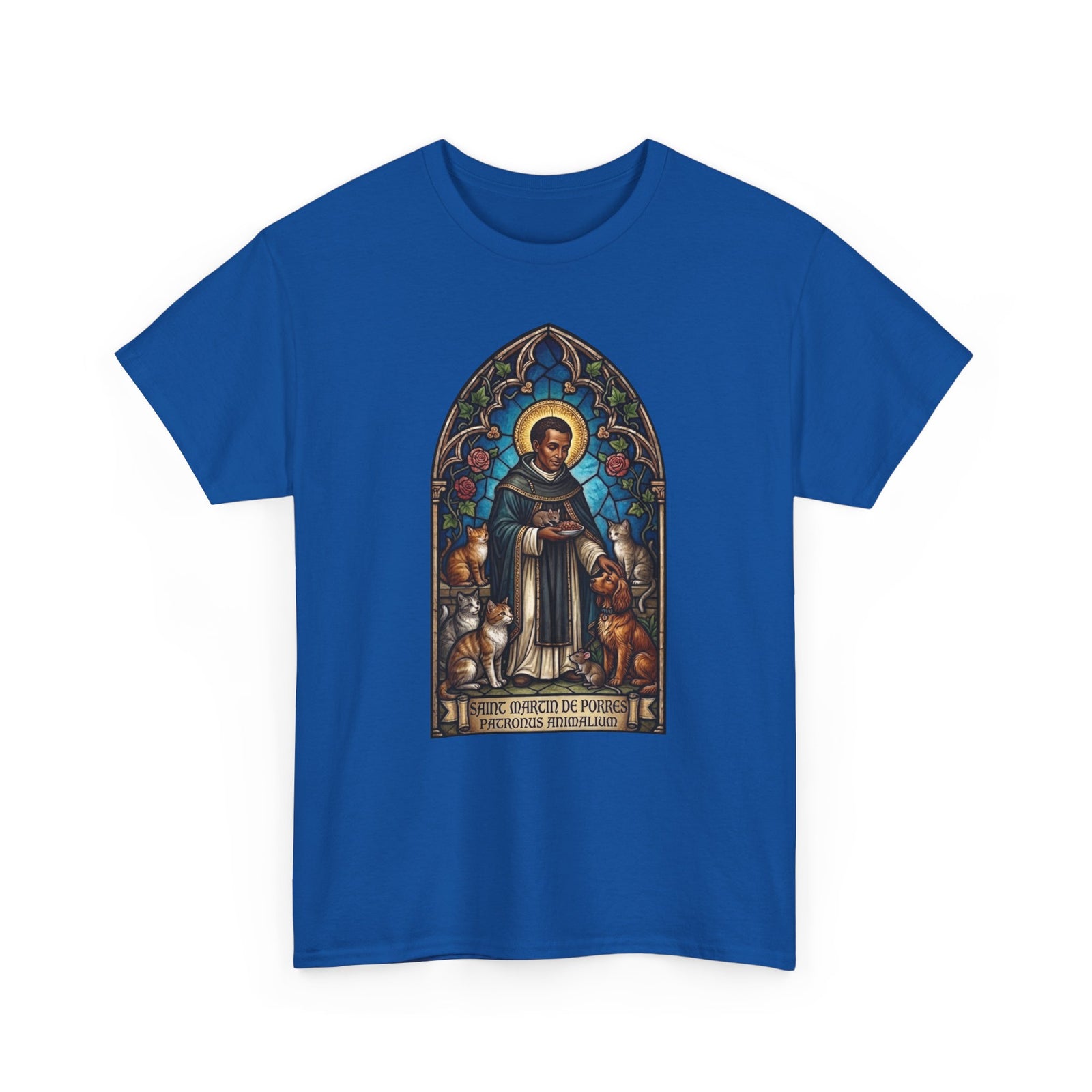 Saint Martin de Porres Cat Lovers T-Shirt — Patron of Animals Tee
