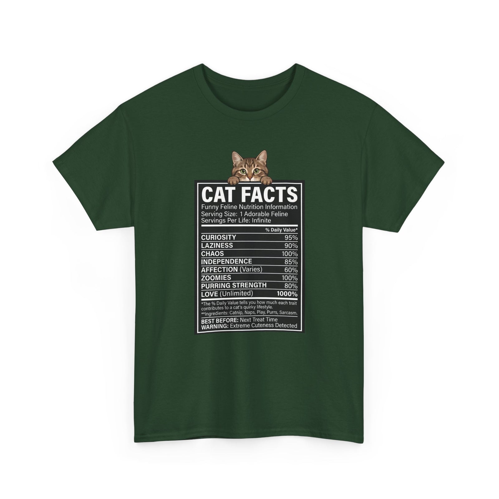 Cat Nutrition Facts T-Shirt