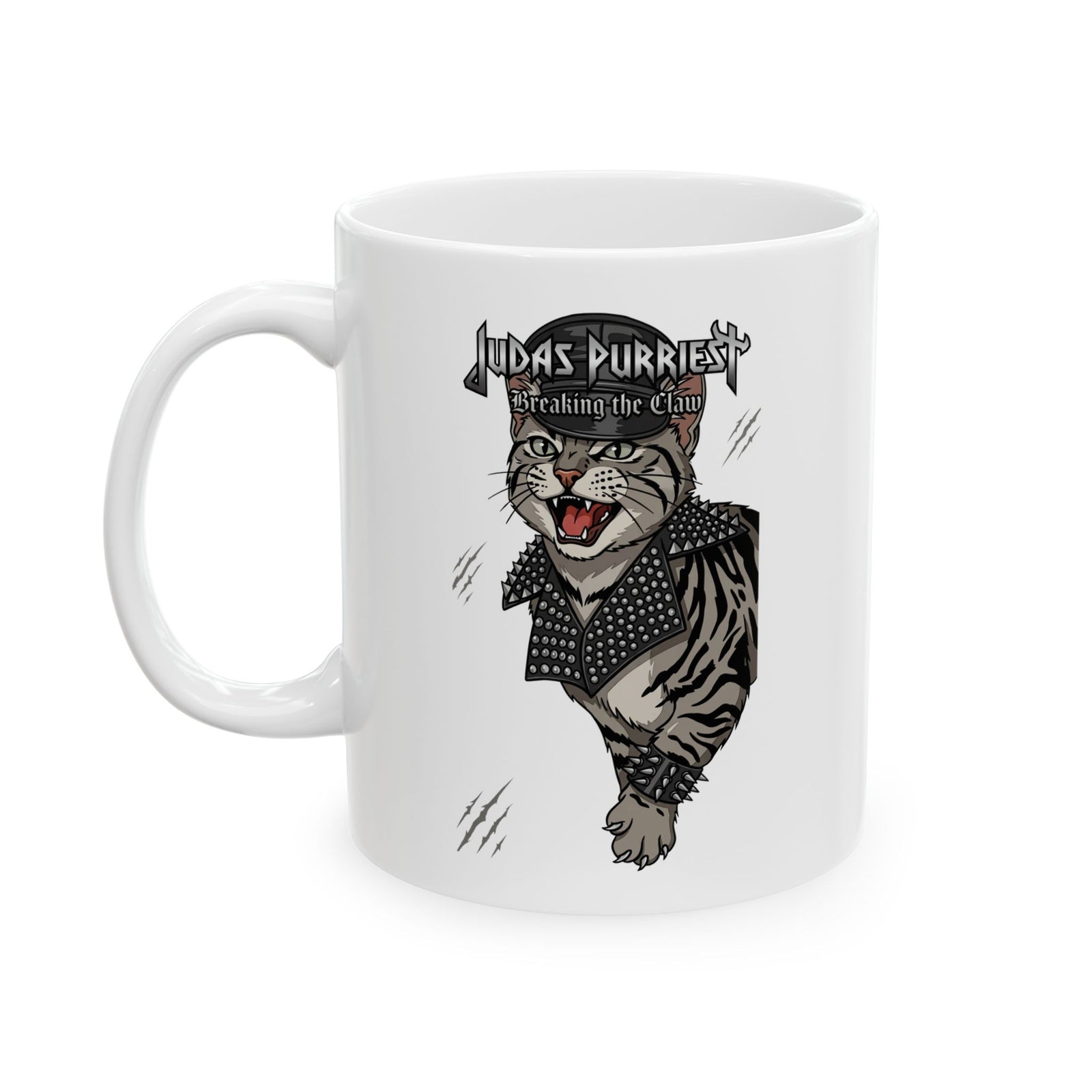 Judas Purriest 'Breaking the Claw' Ceramic Mug