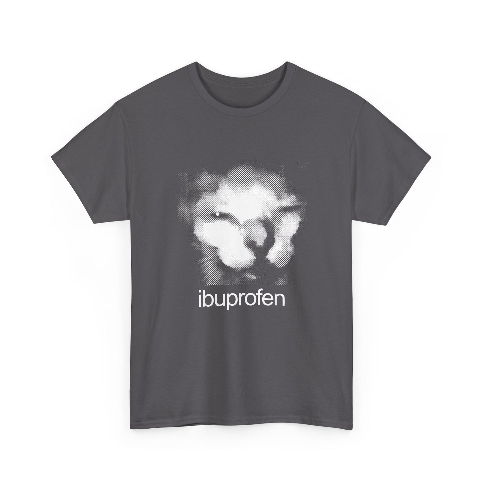 Funny Cat Meme Ibuprofen T-Shirt Humorous Pain Relief Graphic Tee