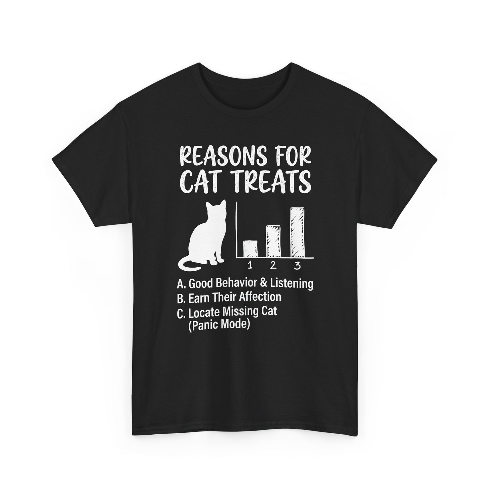 Reasons For Cat Treats T-Shirt — Cute Cat Lover Tee