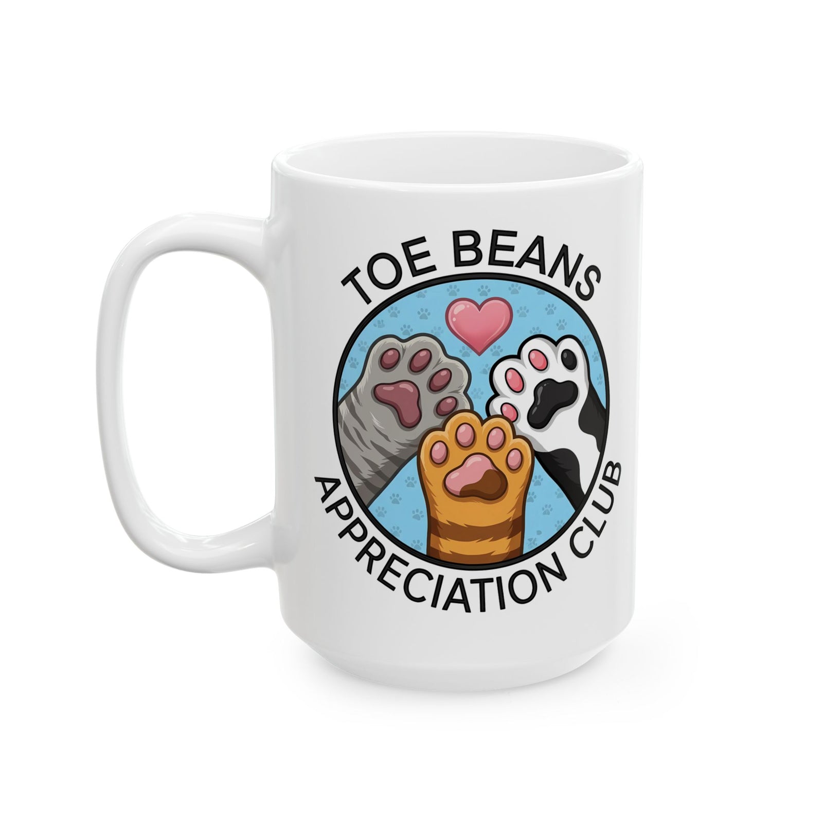Toe Beans Appreciation Club Cat Lovers Ceramic Mug