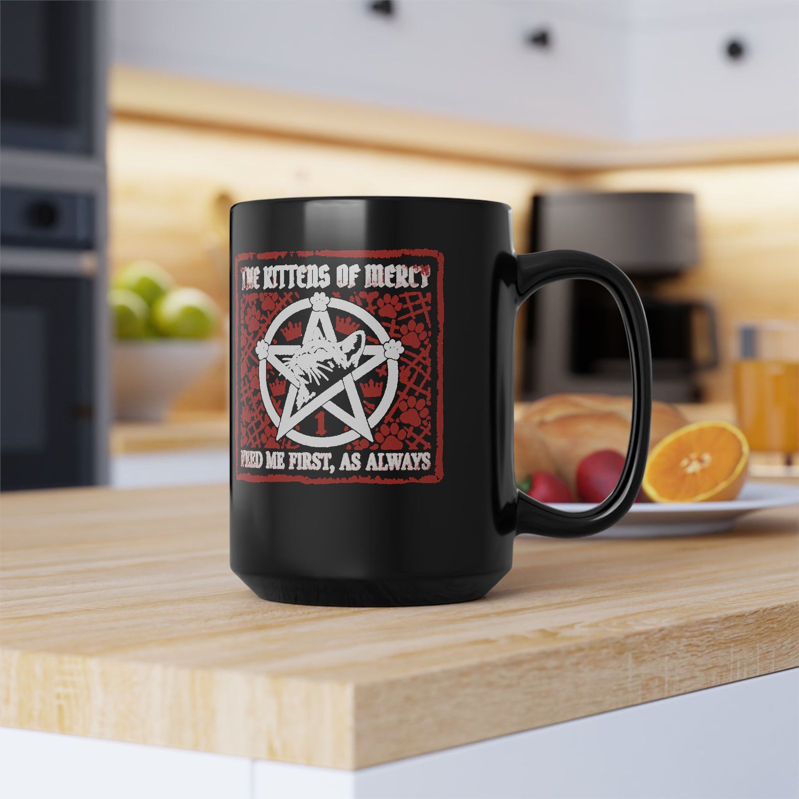 Kittens of Mercy Black Mug Cute Kitten Rescue Mug