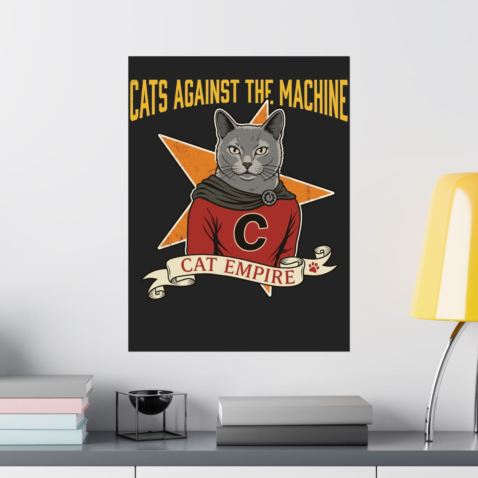 Cat Against the Machine Poster — Cat Empire Graphic Poster