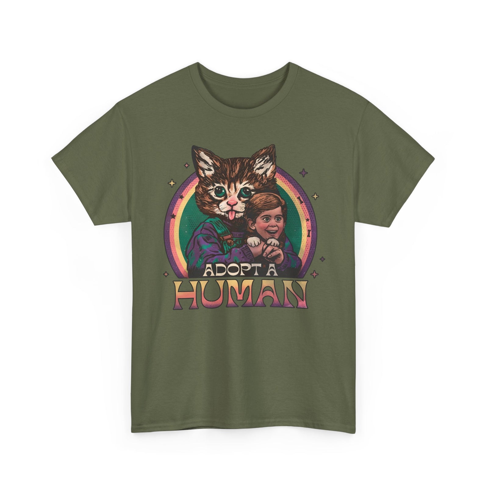 Adopt a Human Funny Cat T-Shirt