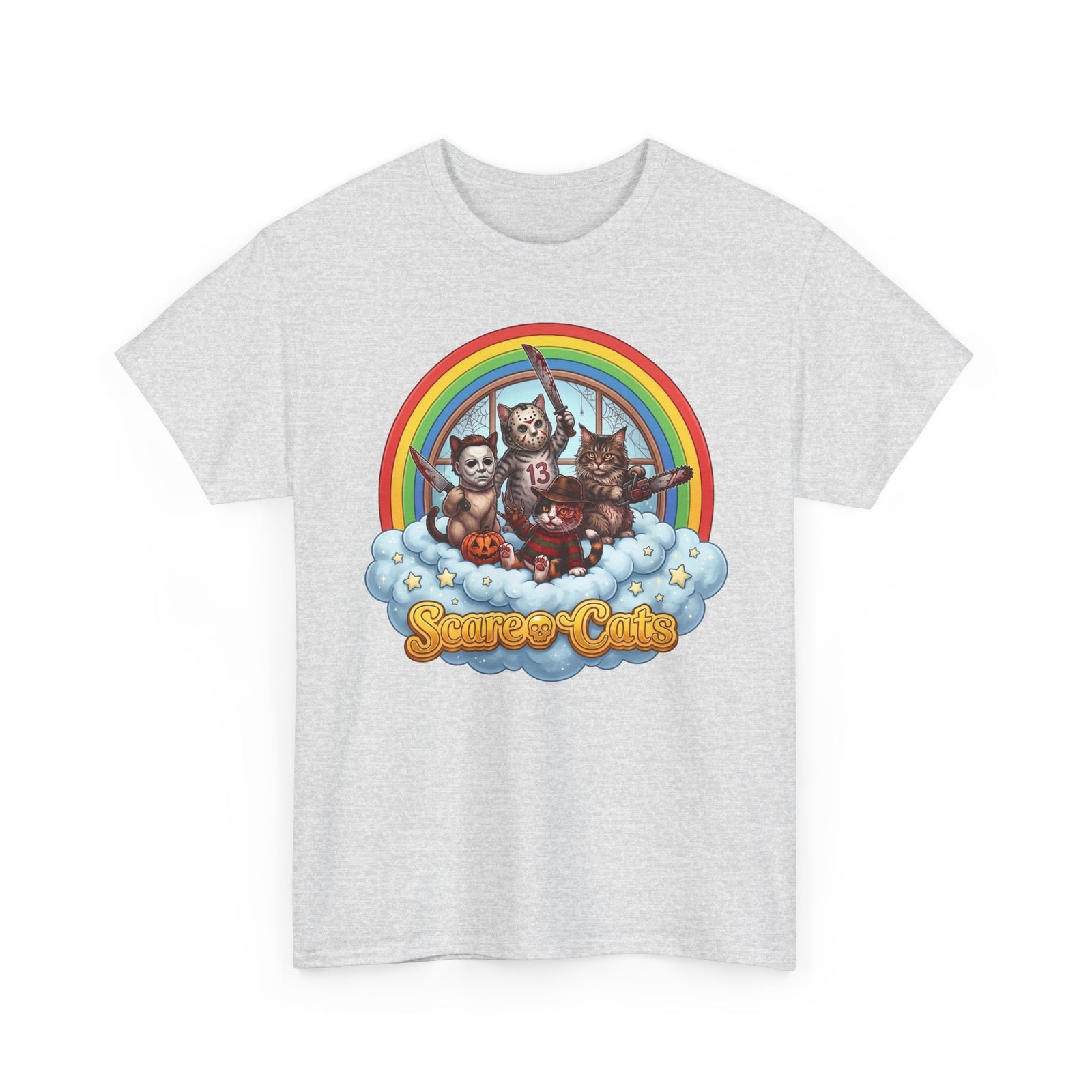 Scare Cats T-Shirt — Horror Movie Slashers Care Bears Parody Tee