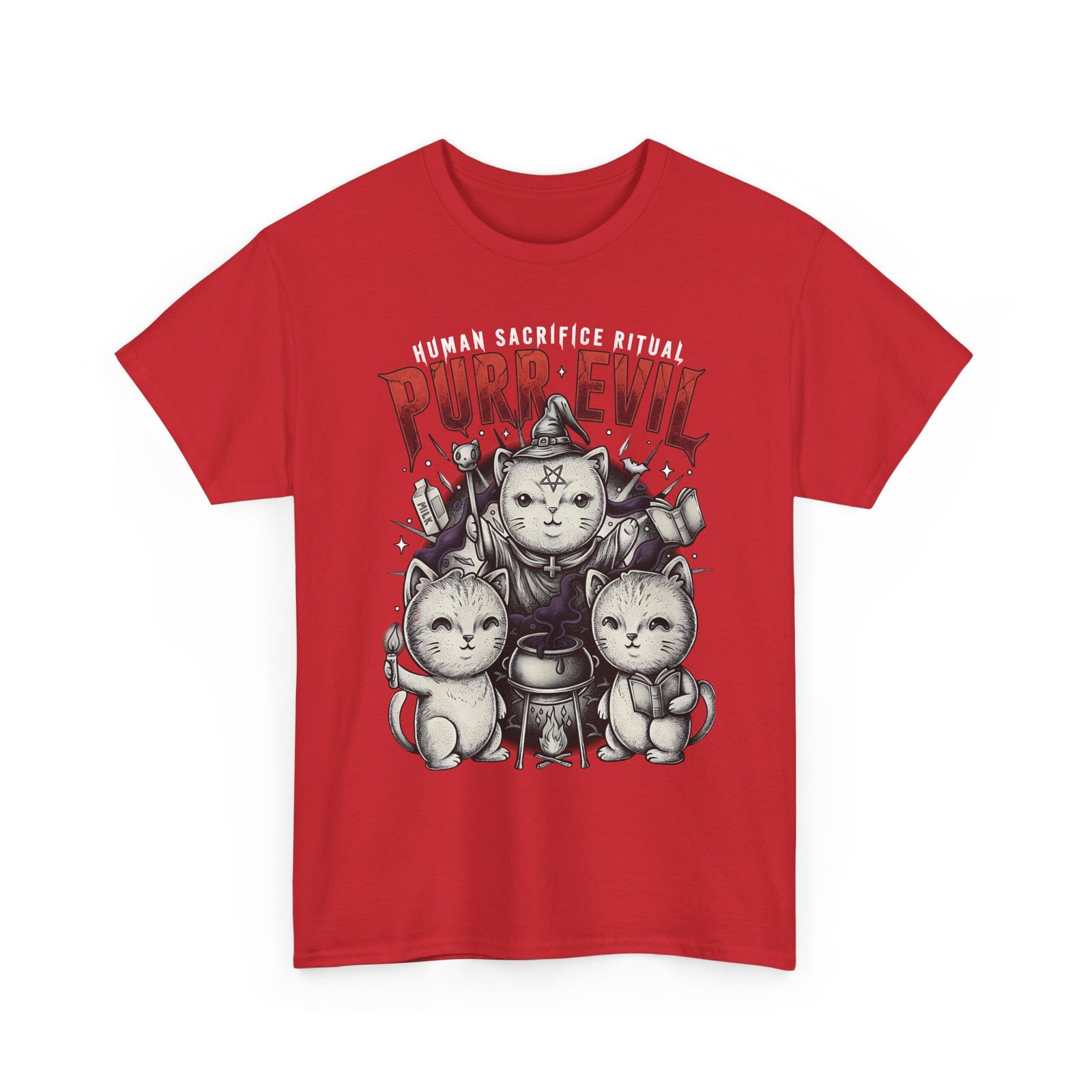 Purr Evil Witch Cats T-Shirt — Spooky Alternative Magic Apparel