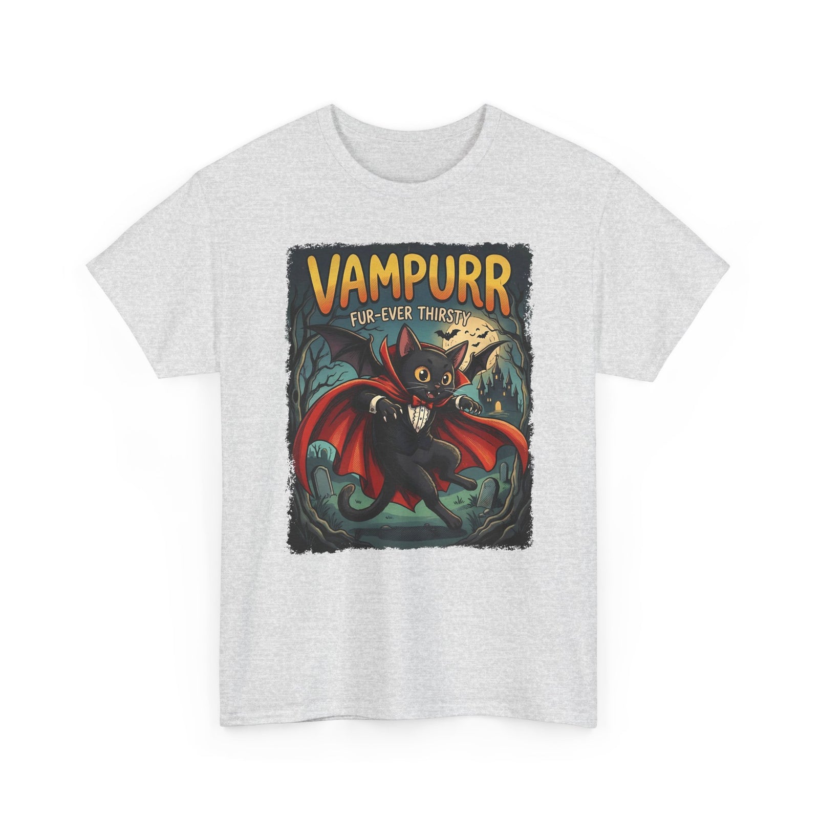 Vampurr 'Fur-ever Thirsty' Cat Vampire T-Shirt