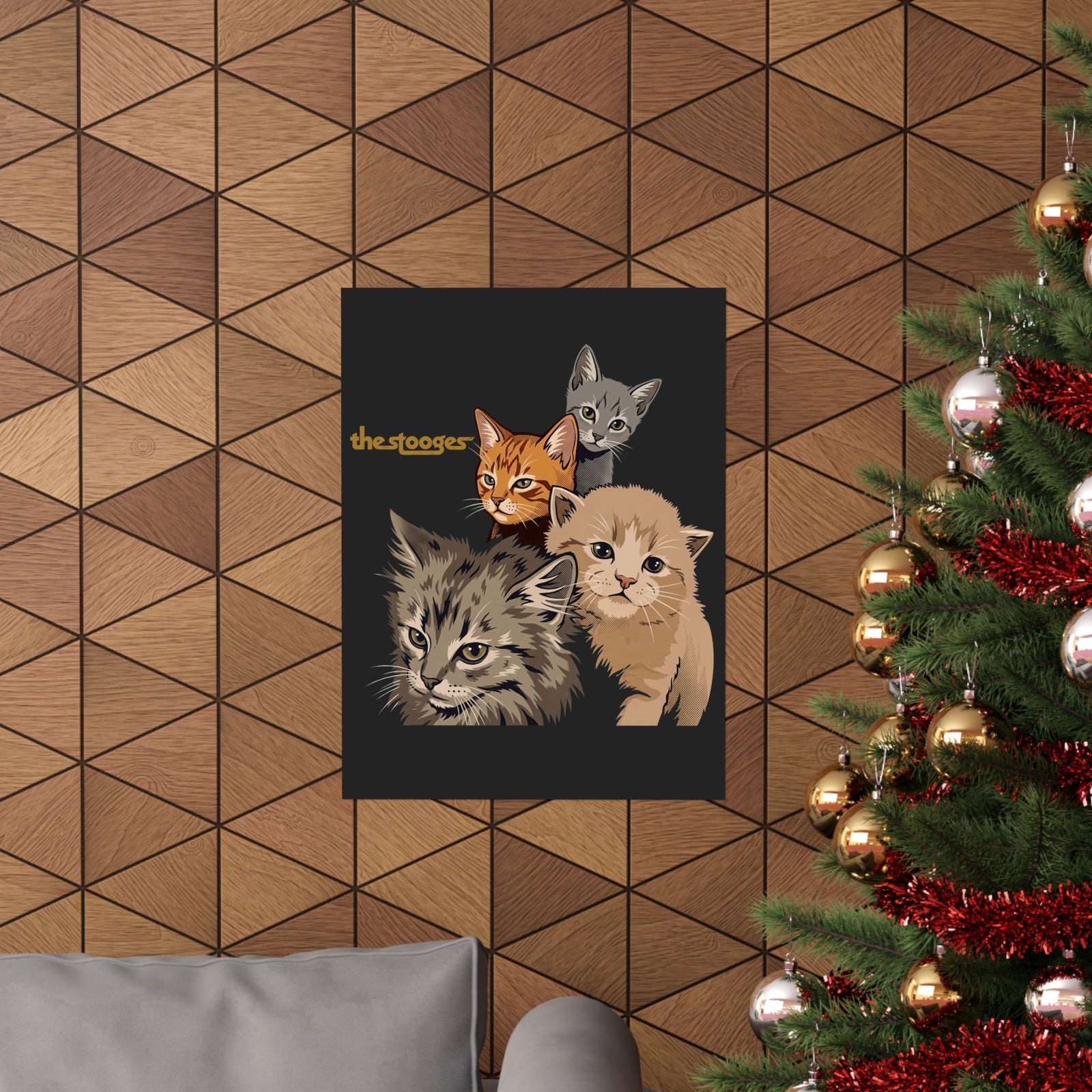The Stooges Cat Poster
