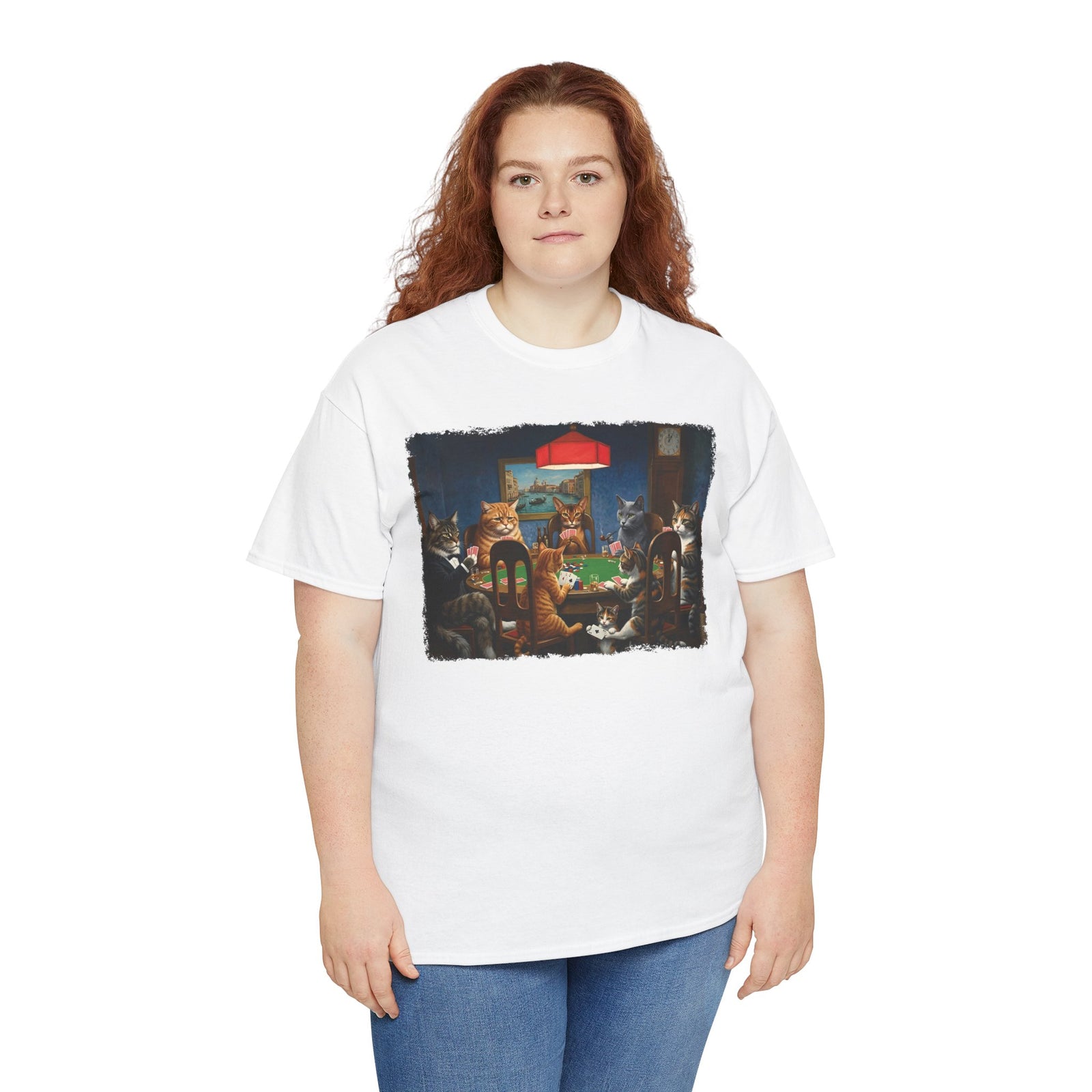 Cats Playing Poker T-Shirt — Funny Poker Cat Art Tee