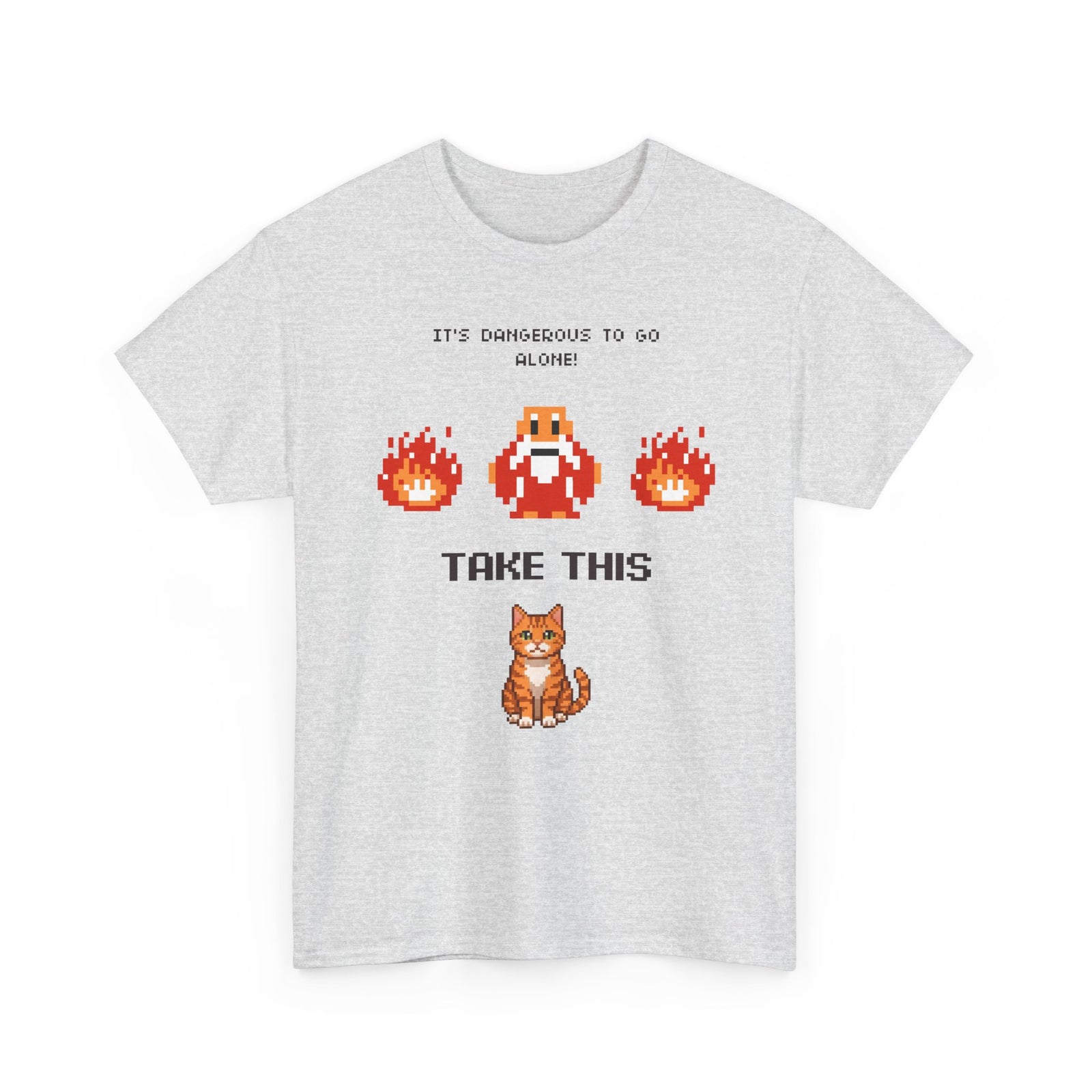 Retro Gamer Cat Shirt, It's Dangerous to Go Alone Take This Cat Tee