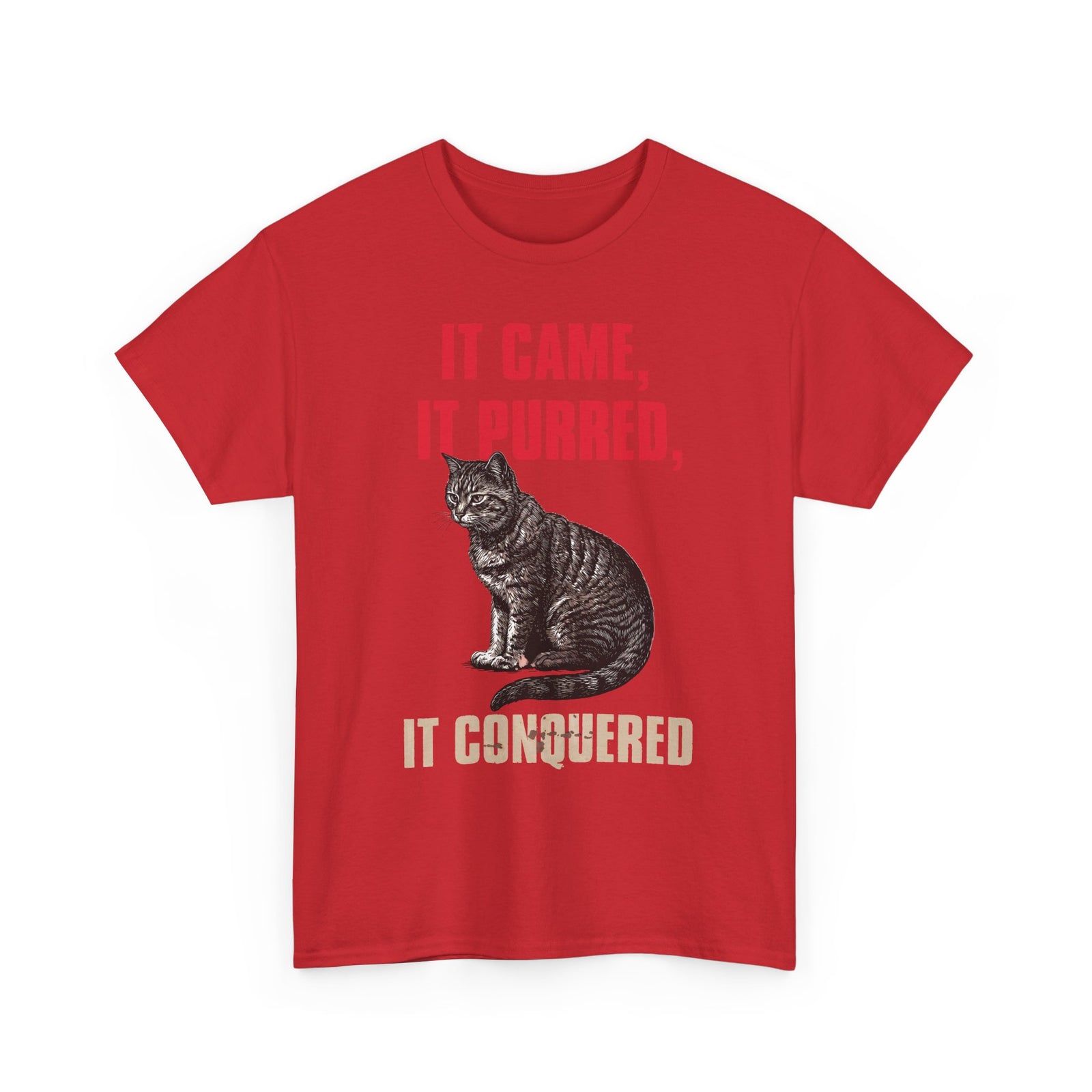 It Came It Purred It Conquered T-Shirt — Funny Julius Caesar Cat Parody Tee