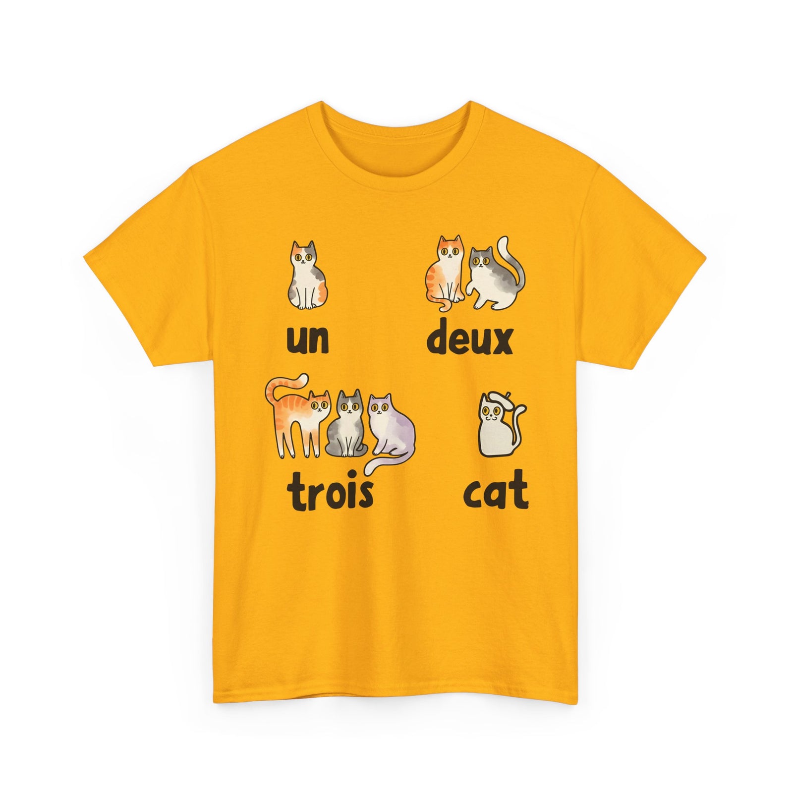 Un Deux Trois Cat T-Shirt — Cute French Cat Graphic Tee