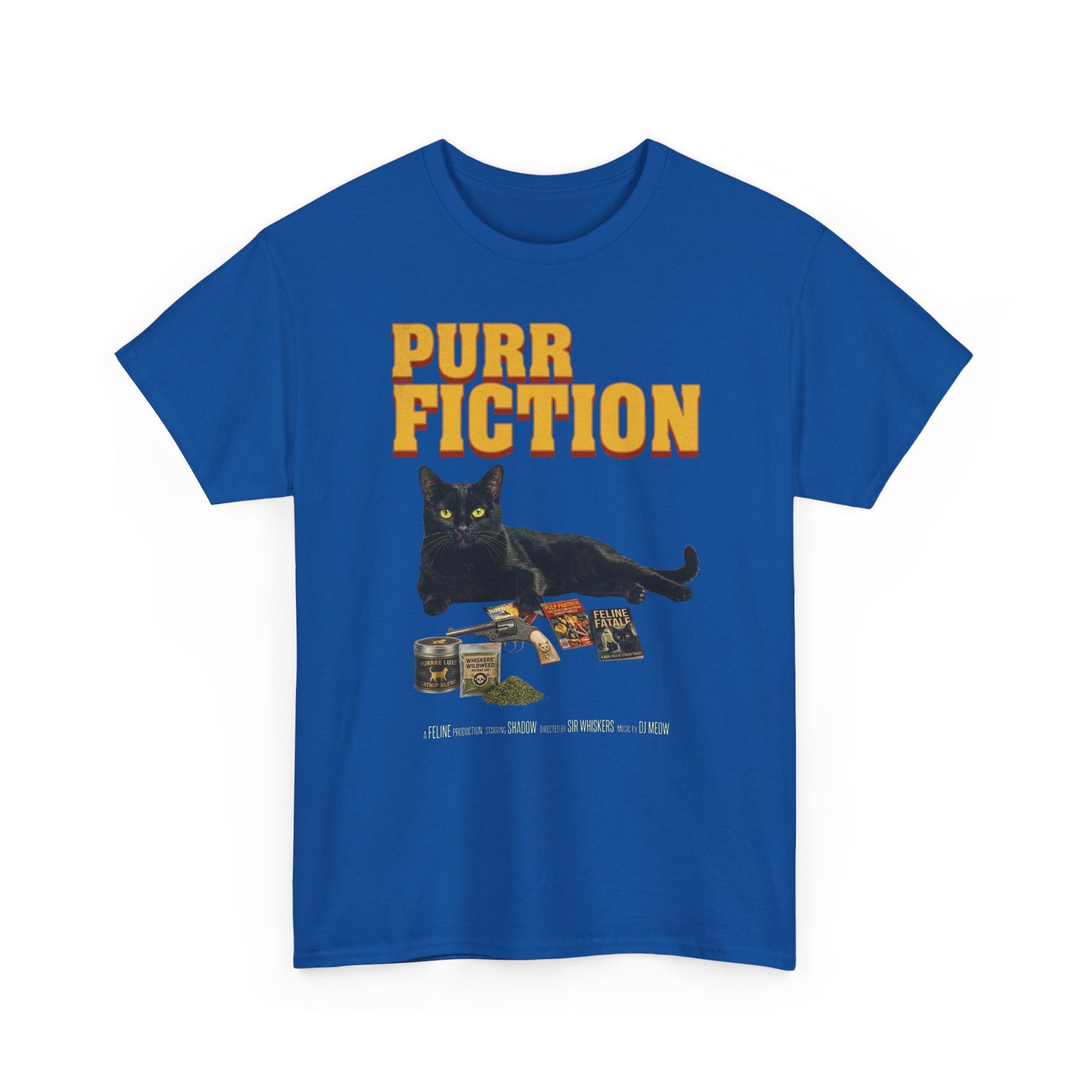 Purr Fiction Cat Parody T-Shirt