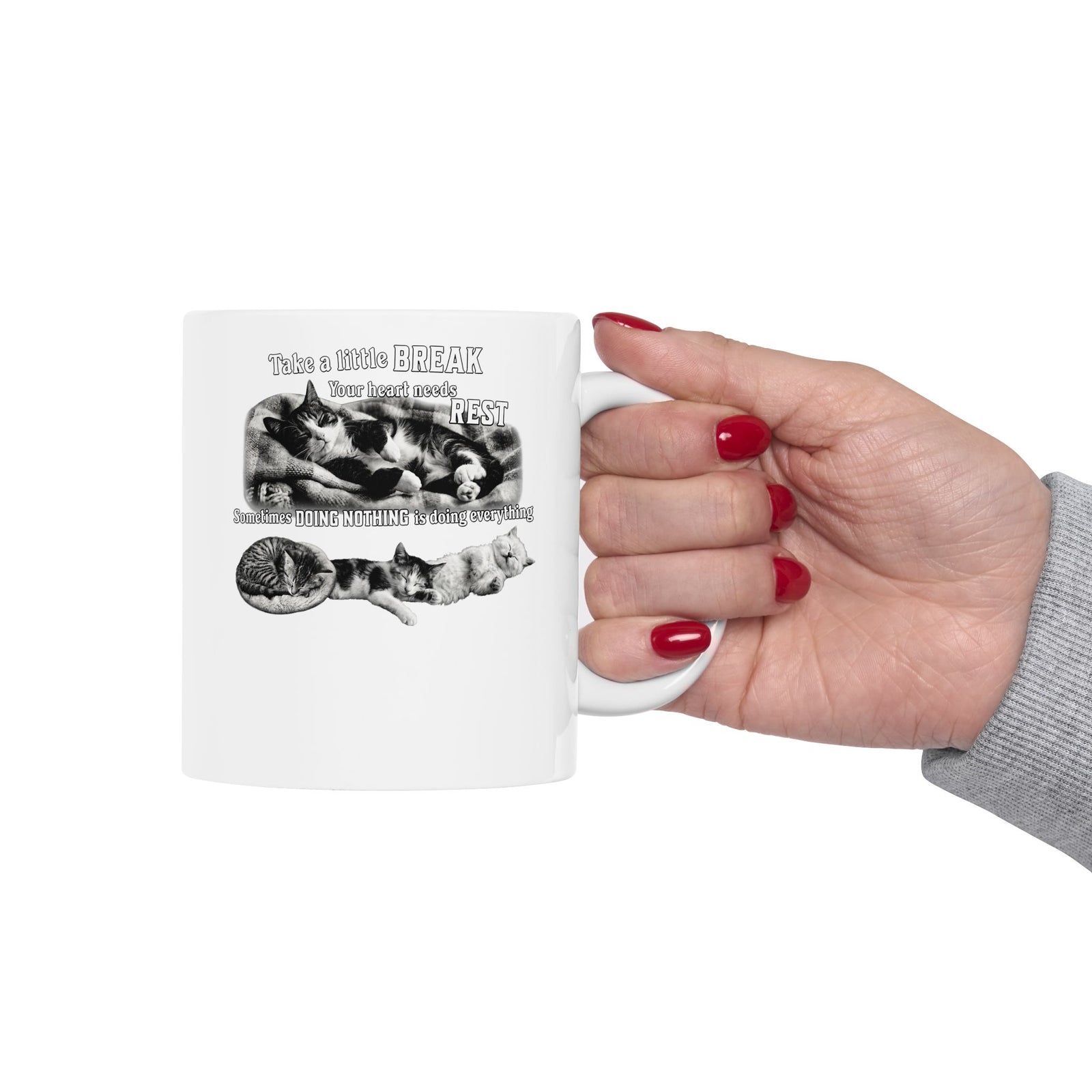 Sometimes Doing Nothing Is Doing Everything Cat Mug — Take A Little Break Mug