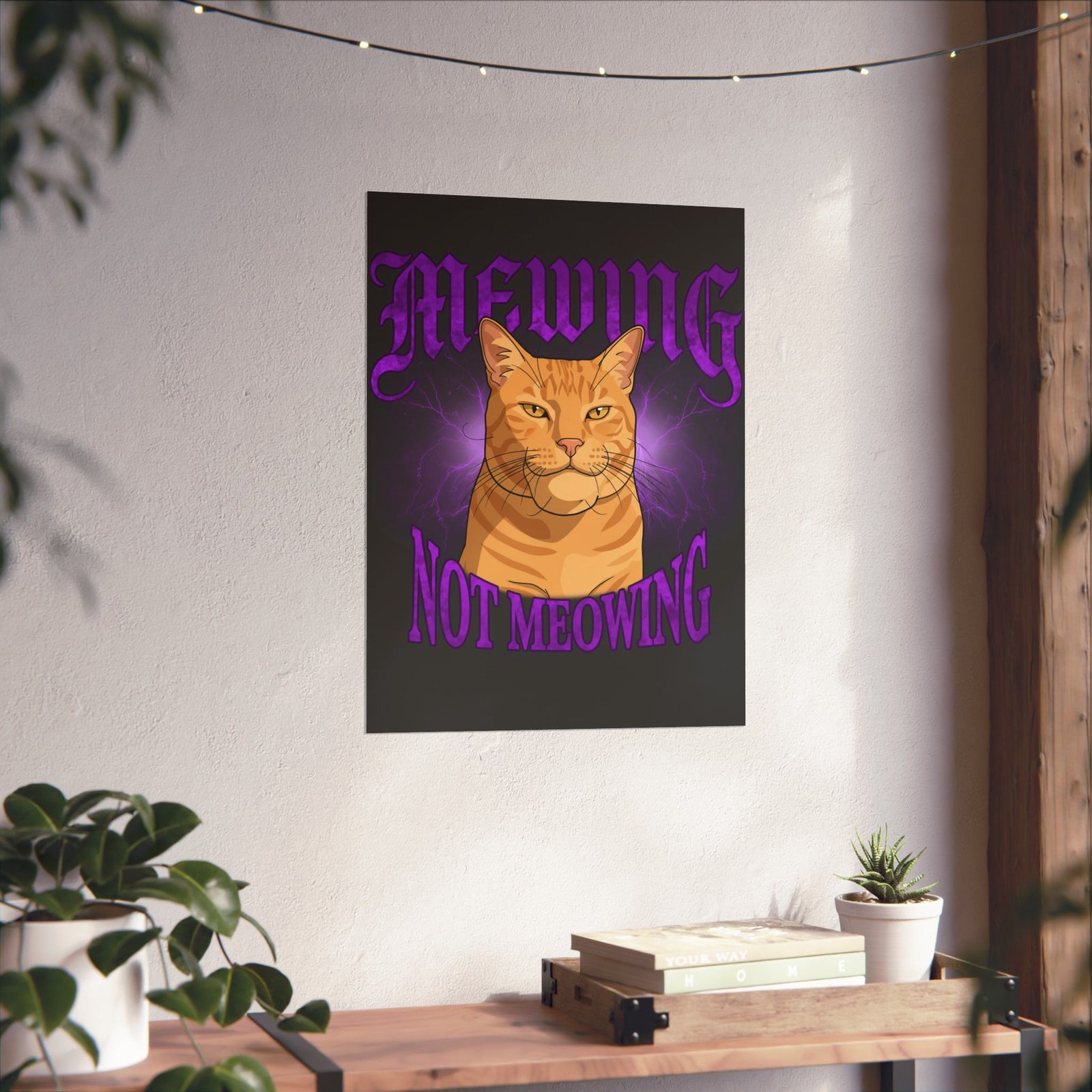 Mewing Not Meowing Cat Poster
