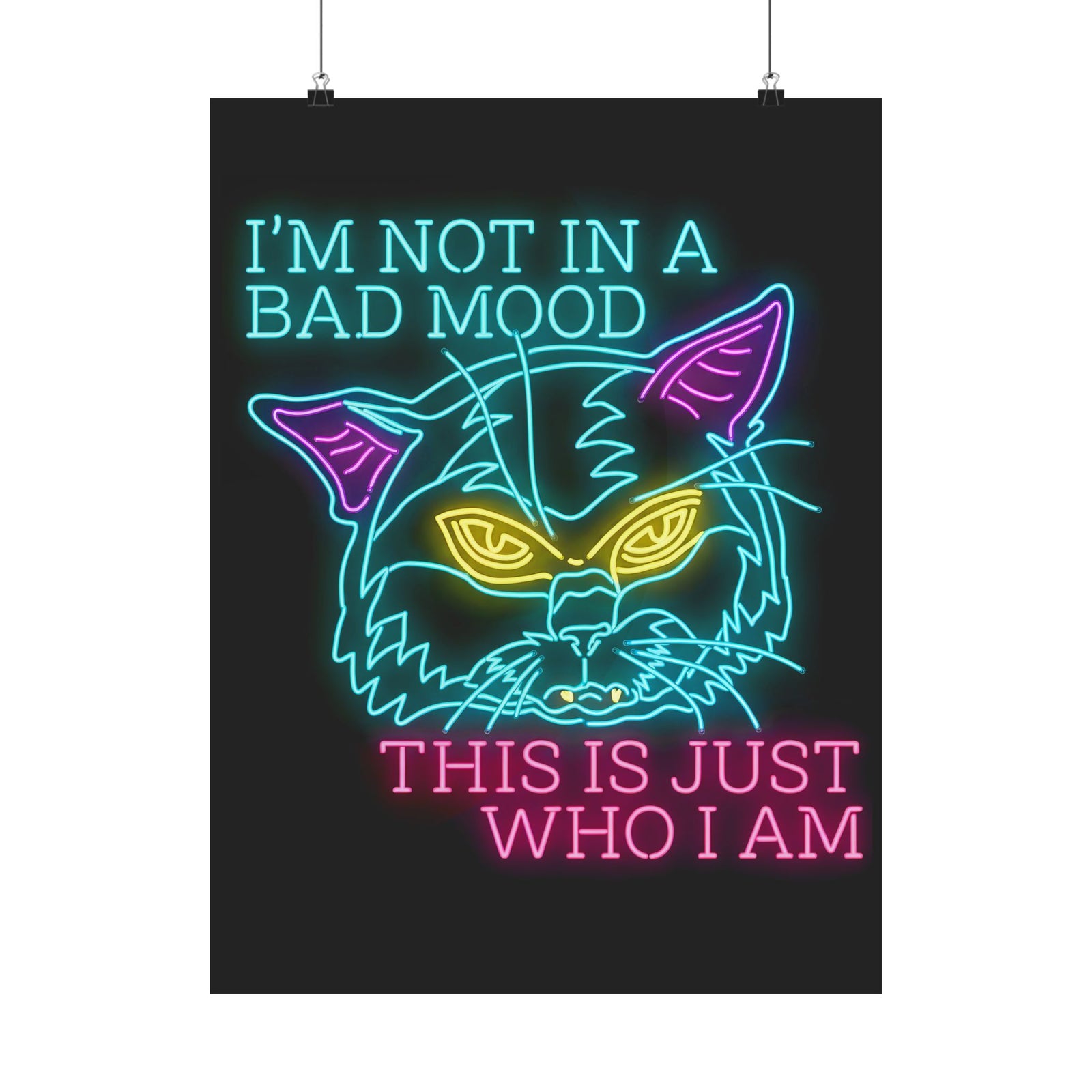 Bad Cat 'I'm Not In A Bad Mood' Poster