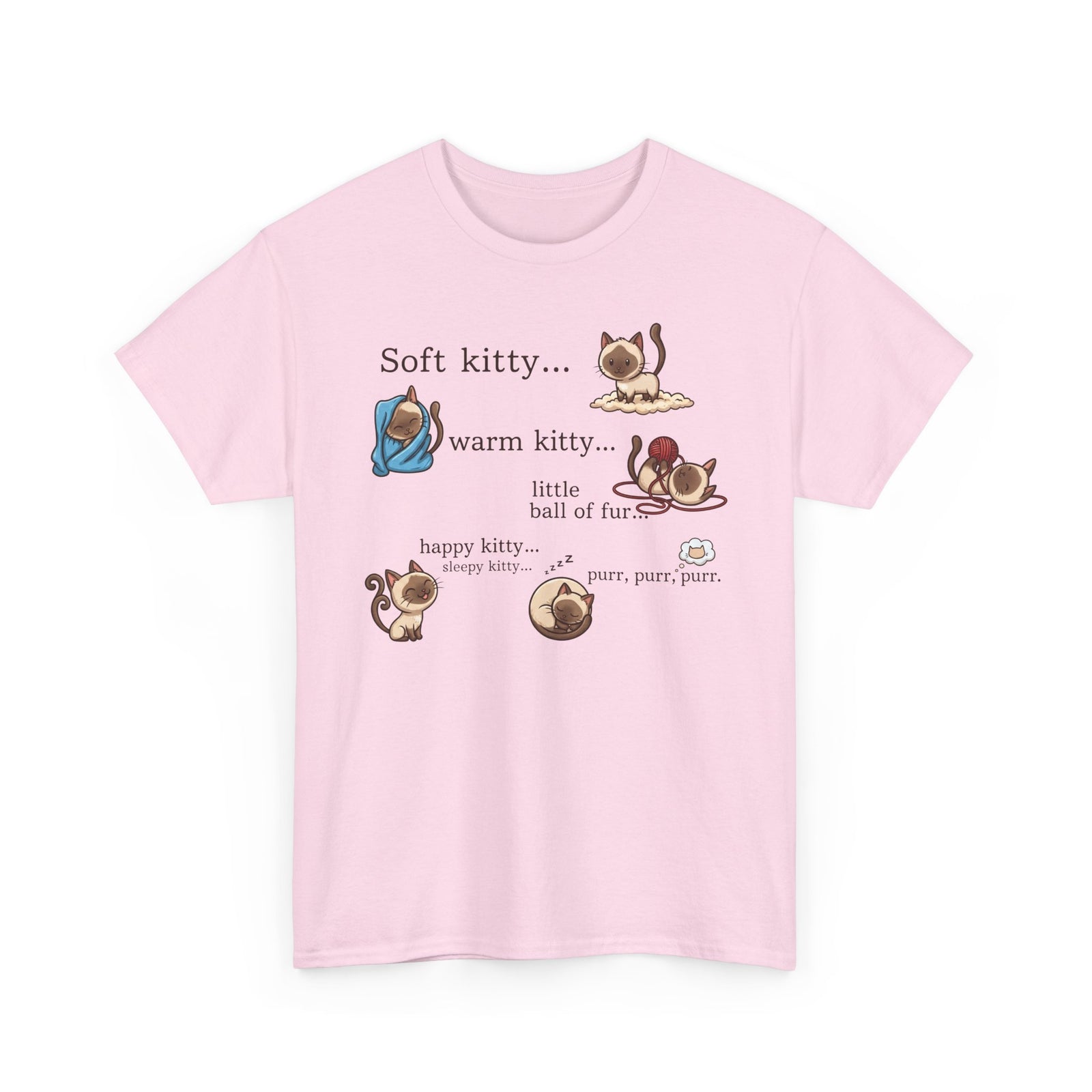Soft Kitty Warm Kitty T-Shirt — Cute Cat Lyrics Tee