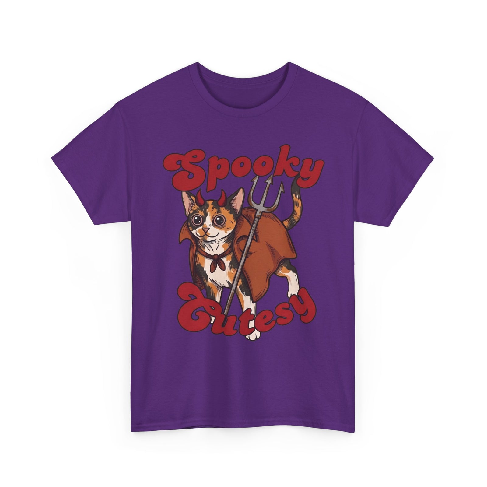 Spooky & Cutesy Devil Calico Cat Shirt — Funny Cute Halloween T-Shirt