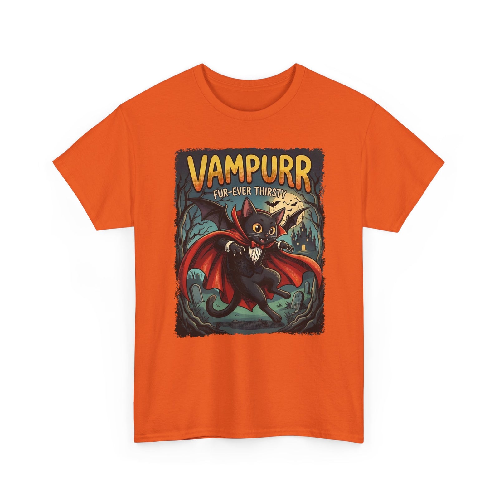Vampurr 'Fur-ever Thirsty' Cat Vampire T-Shirt