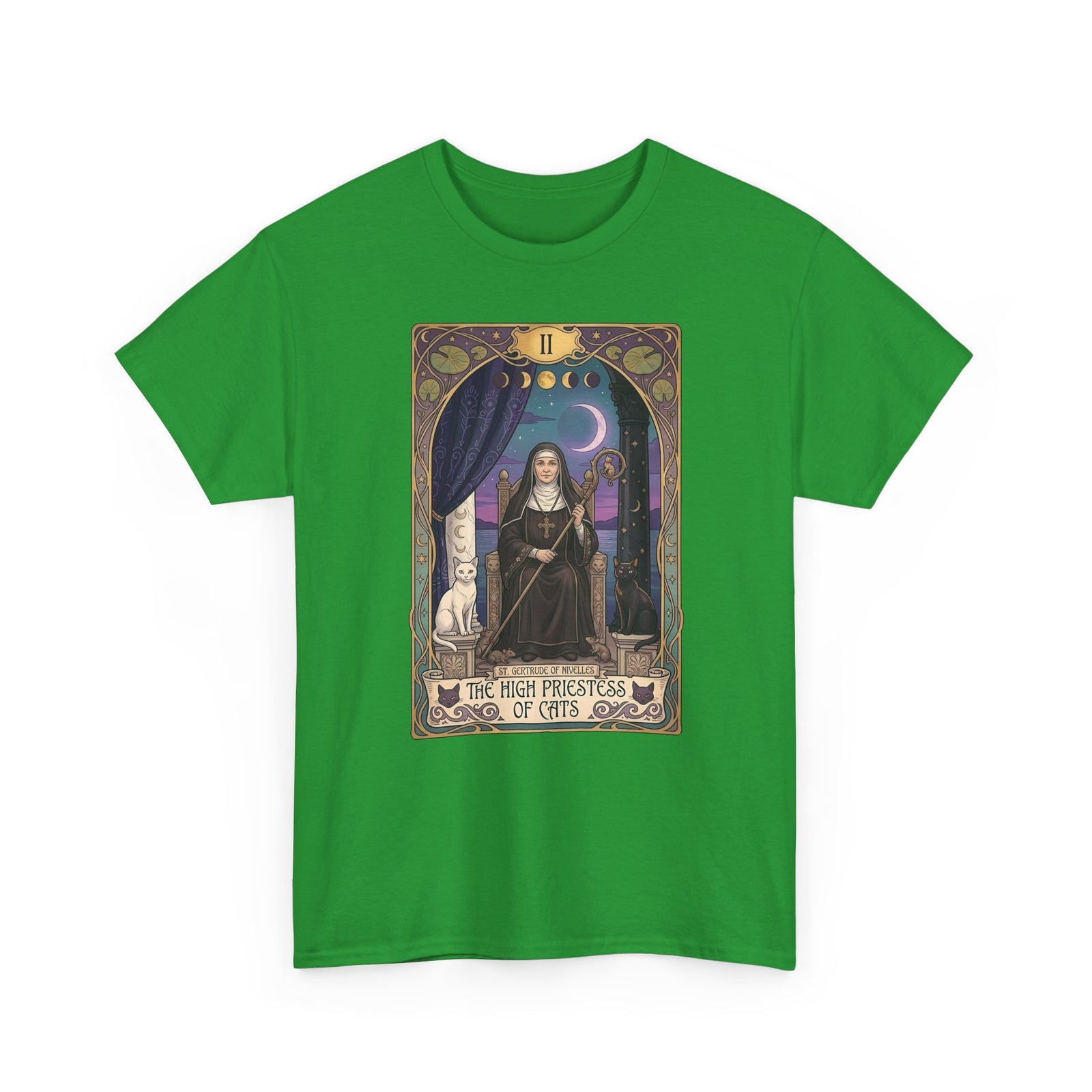 High Priestess of Cats T-Shirt — Mystical Cat Lover Tee