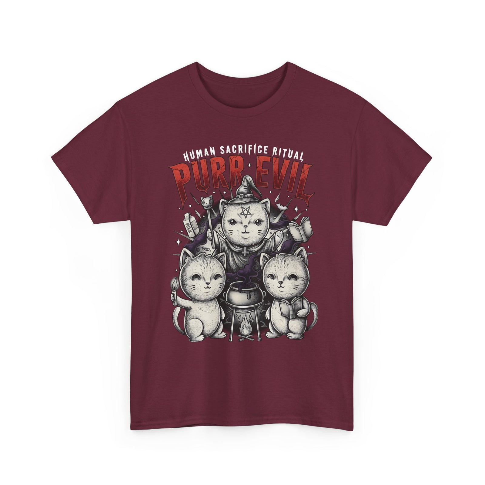Purr Evil Witch Cats T-Shirt — Spooky Alternative Magic Apparel