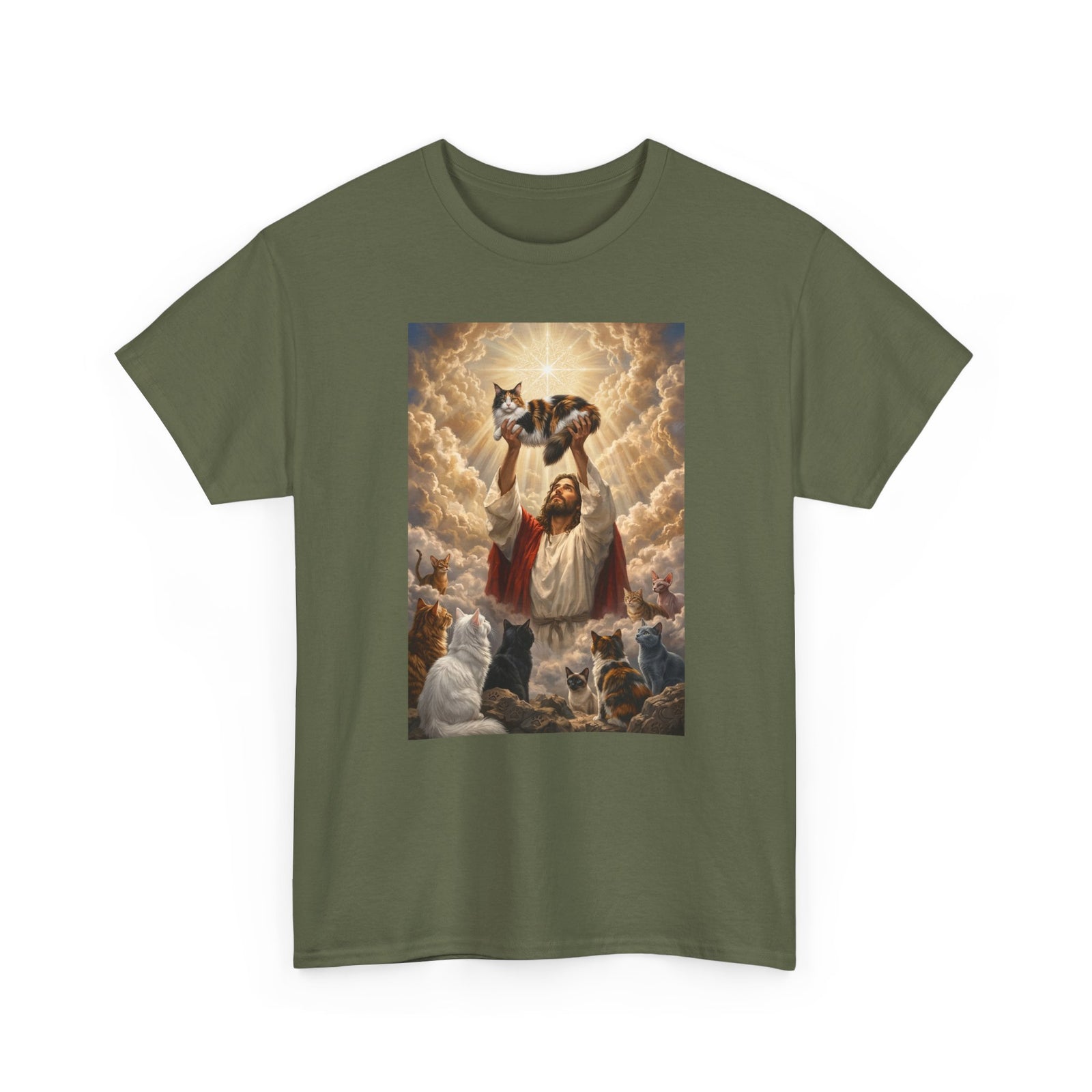 Jesus With Cats T-Shirt — Christian Cat Lover Tee