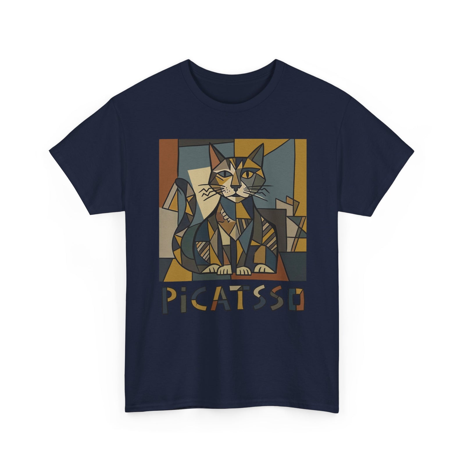 Picatsso Cat Art T-Shirt — Playful Cat Picasso Design