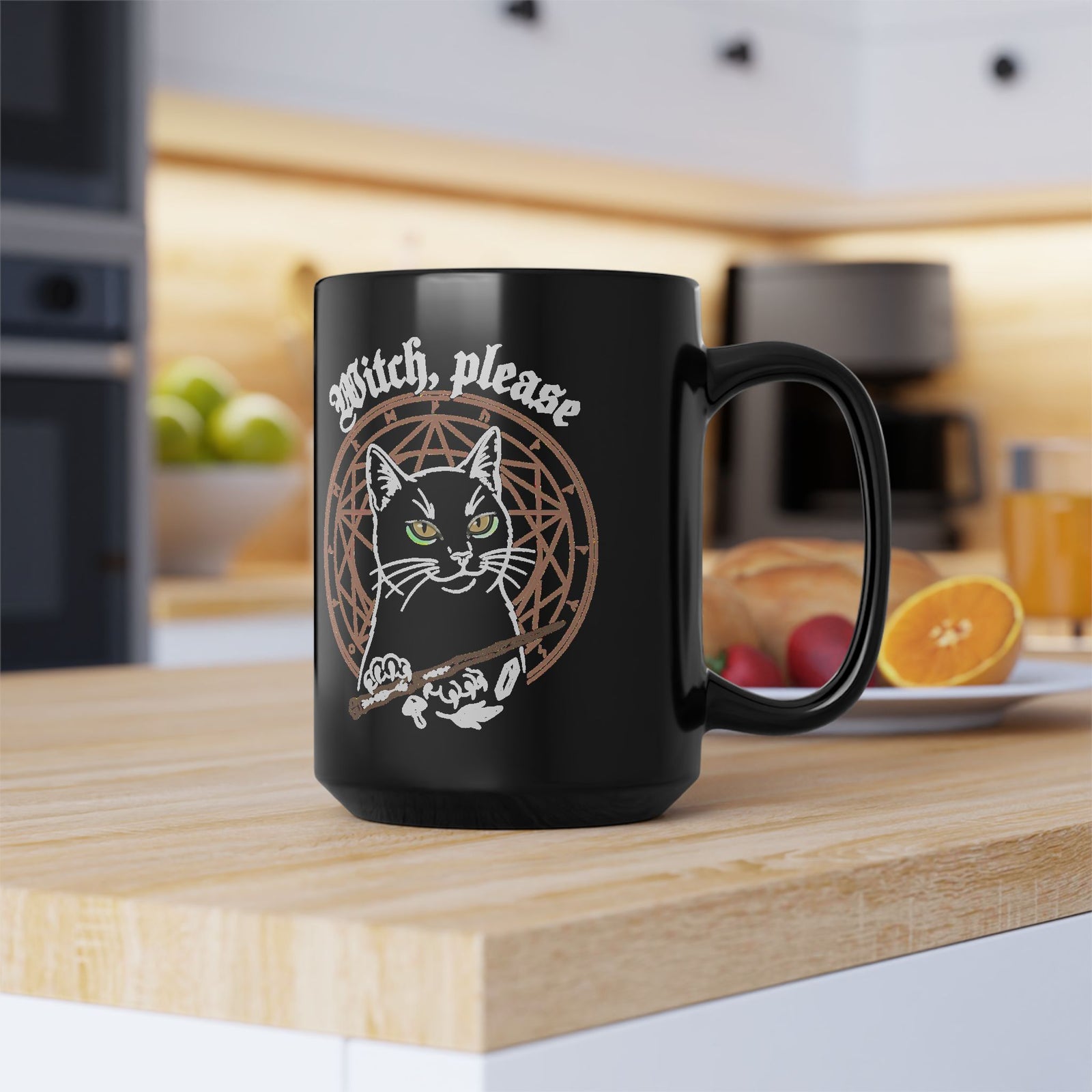 Witch, Please Black Cat Club Black Mug