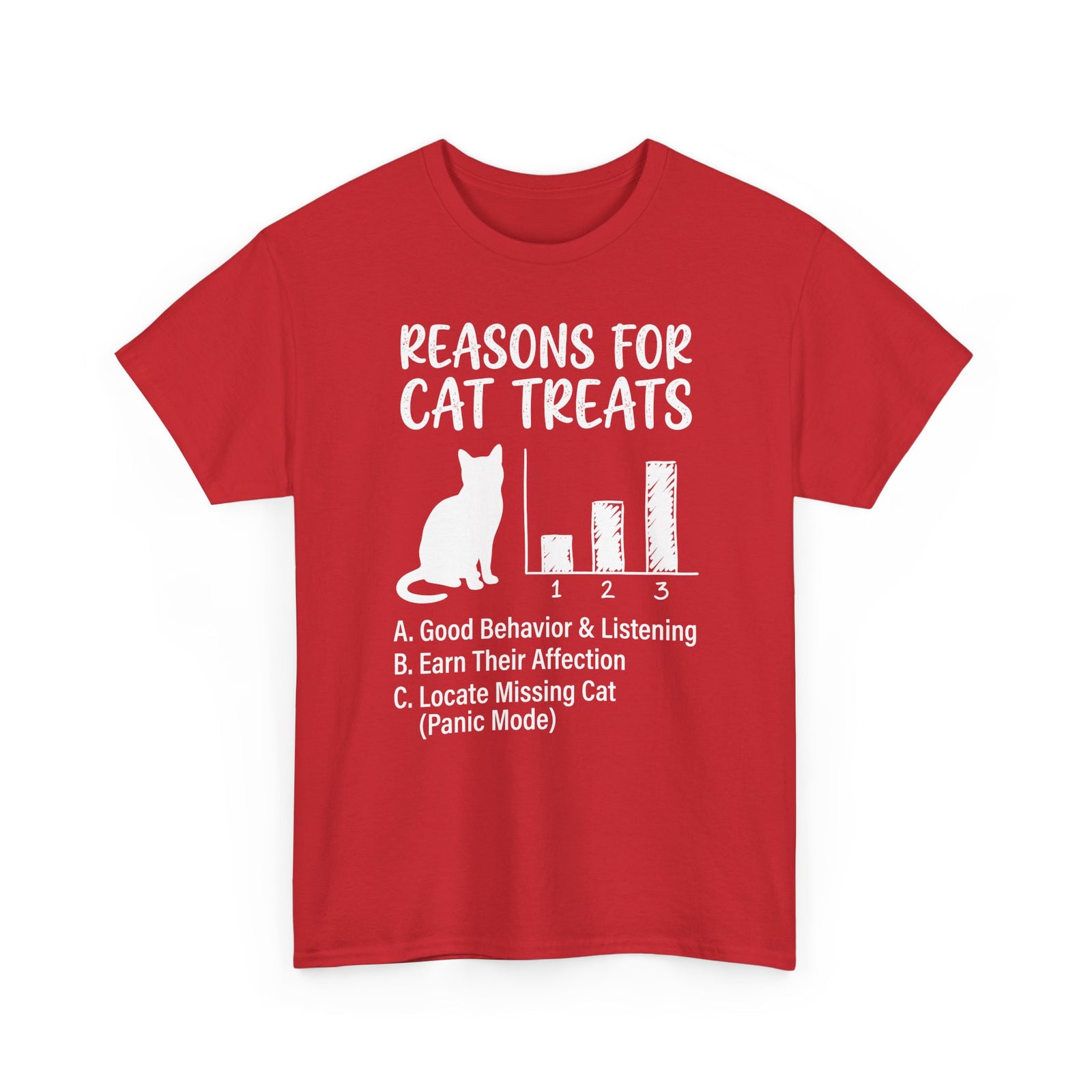 Reasons For Cat Treats T-Shirt — Cute Cat Lover Tee