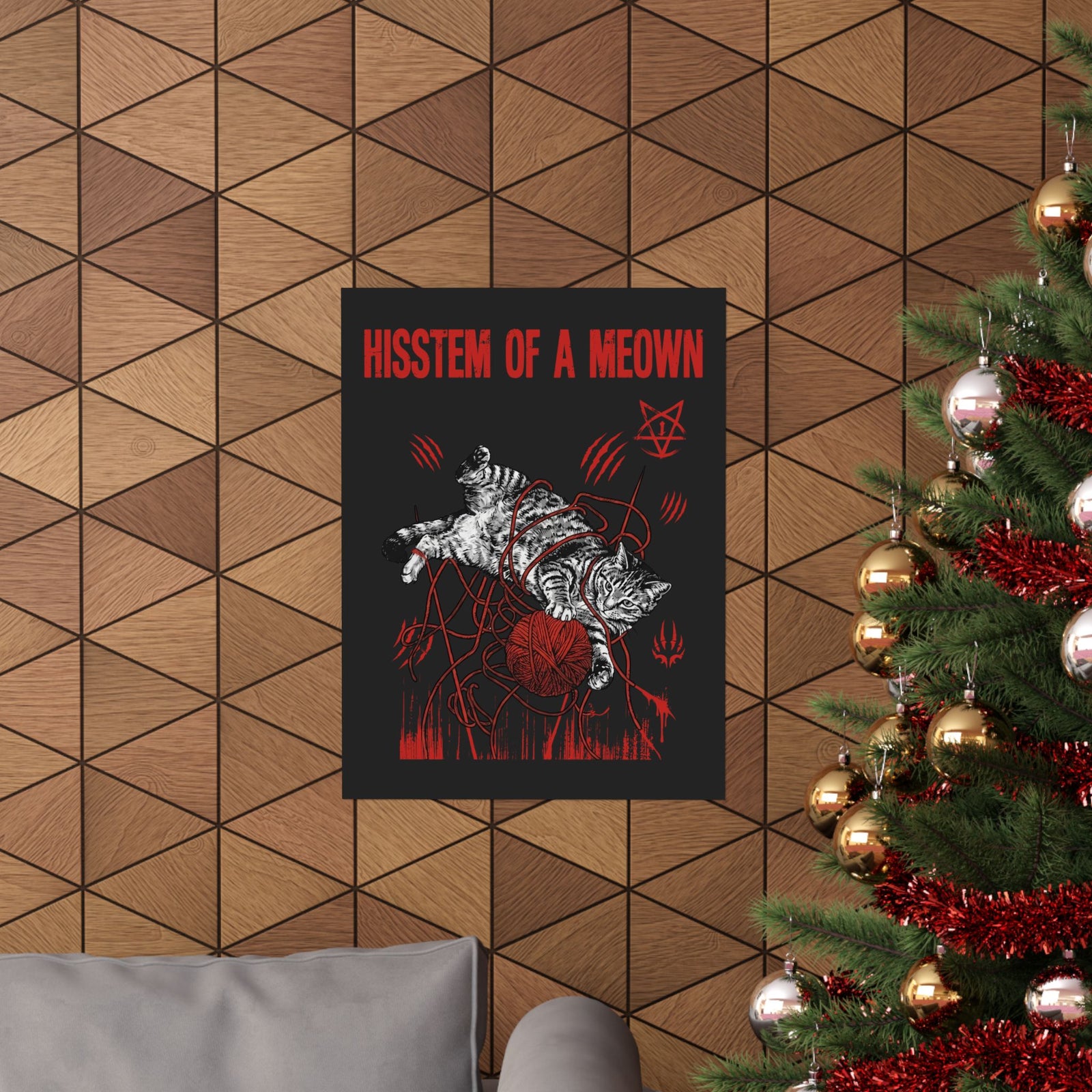 Hissten Of A Meown Poster — Funny Cat Pun Poster