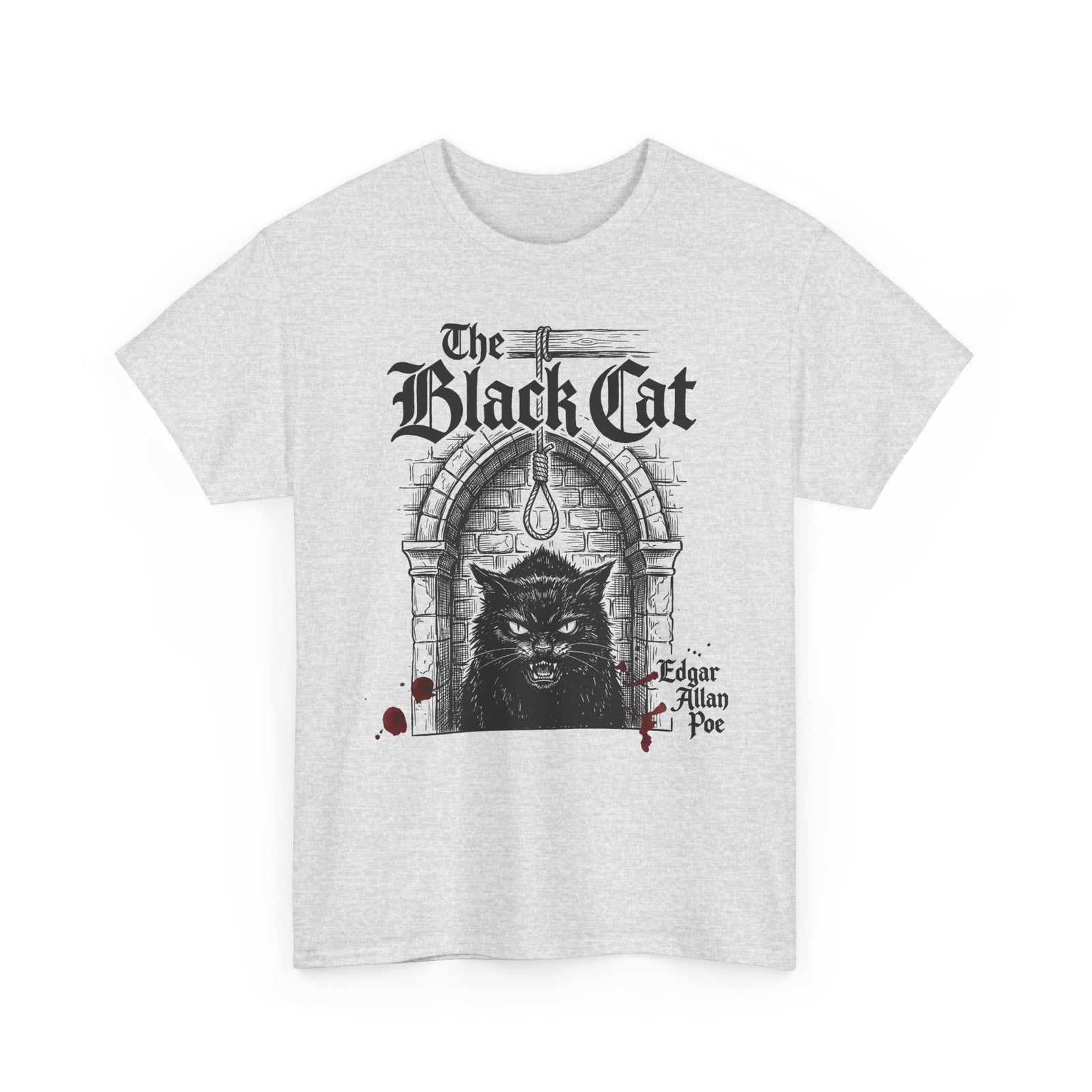 The Black Cat Poe T-Shirt — Gothic Edgar Allan Poe Cat Tee