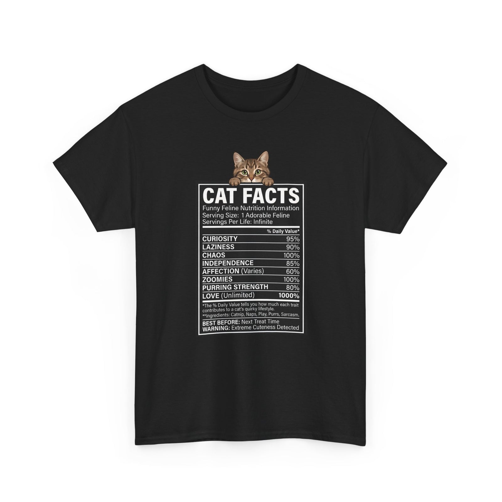 Cat Nutrition Facts T-Shirt
