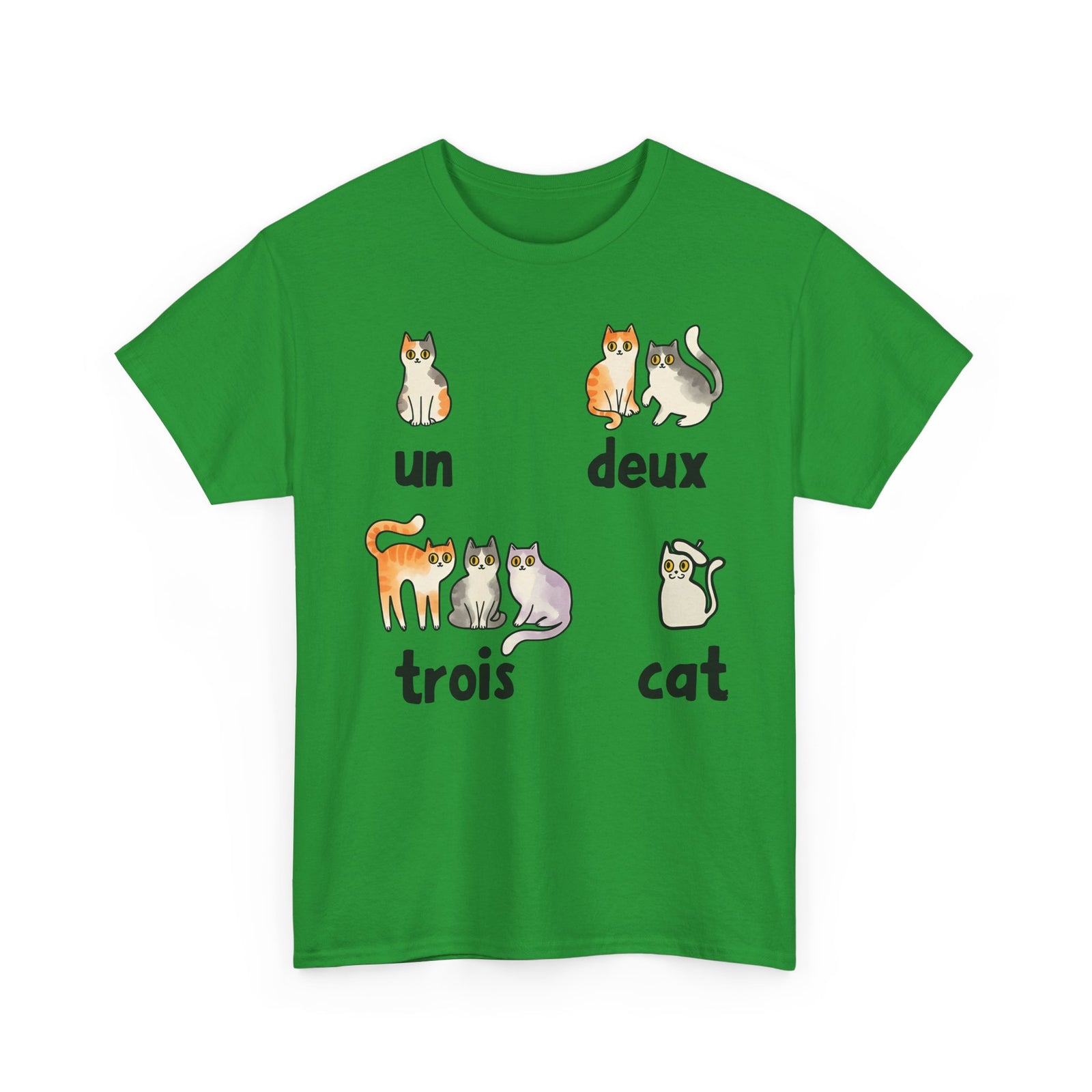 Un Deux Trois Cat T-Shirt — Cute French Cat Graphic Tee