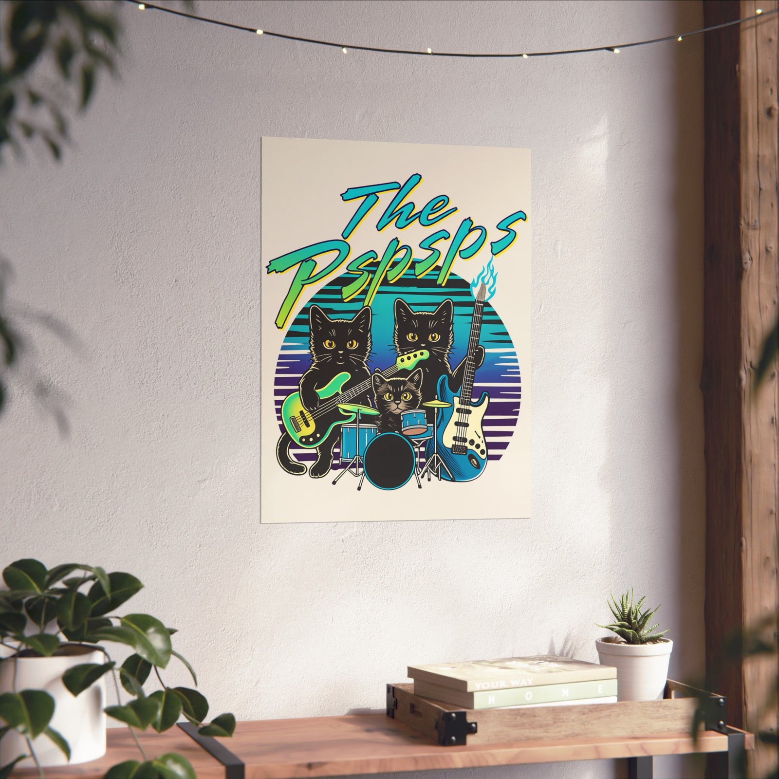 Pspsps Cat Band Poster