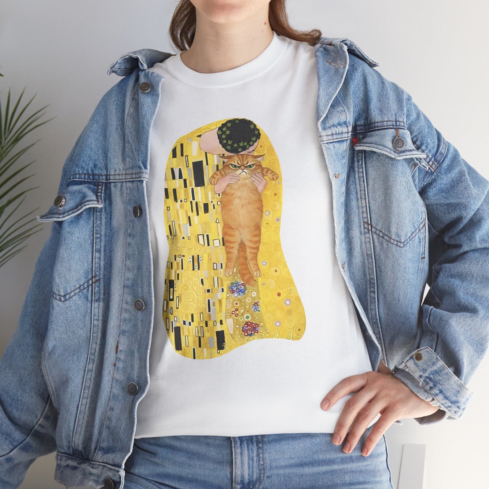 Cat & The Kiss T-Shirt — Romantic Cat Illustration Tee