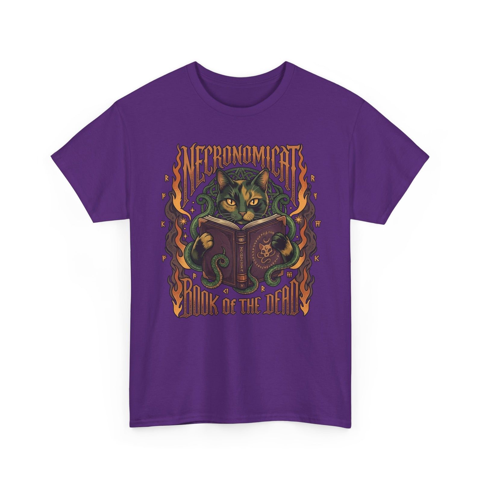 Necronomicat Occult Cat T-Shirt — Dark Mystic Graphic Tee