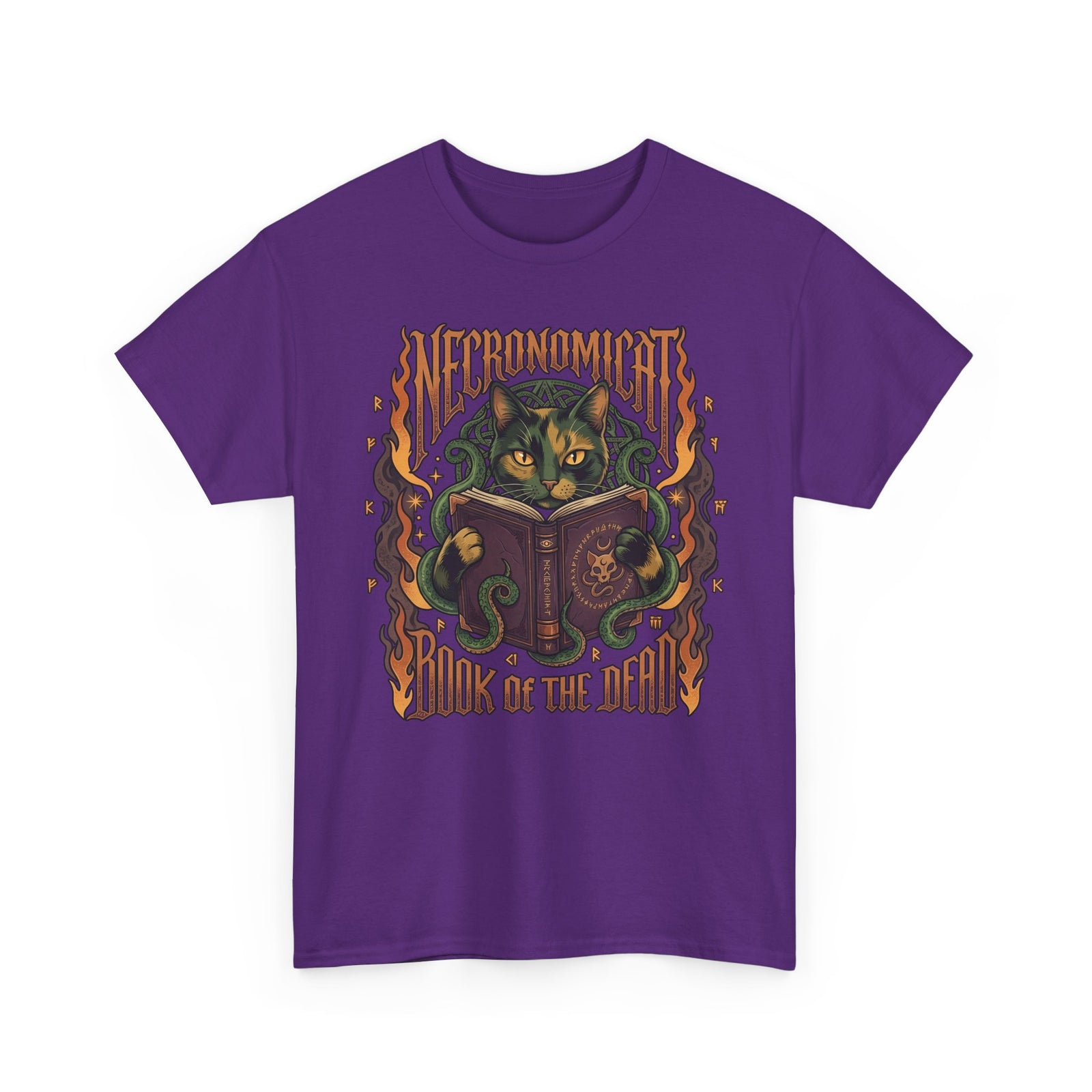 Necronomicat Occult Cat T-Shirt — Dark Mystic Graphic Tee