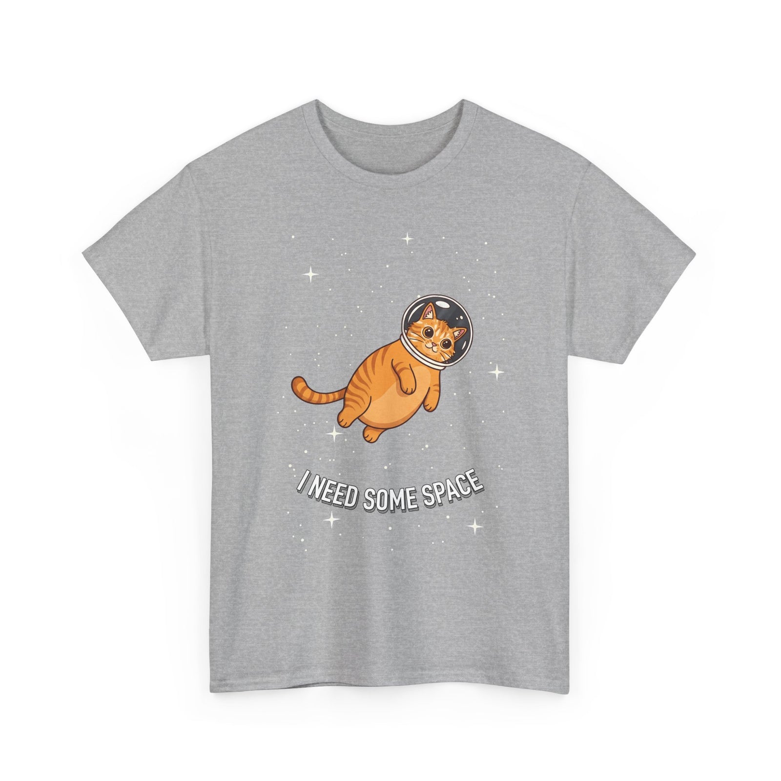I Need Some Space Cat T-Shirt — Cute Astronaut Orange Tabby Feline Tee