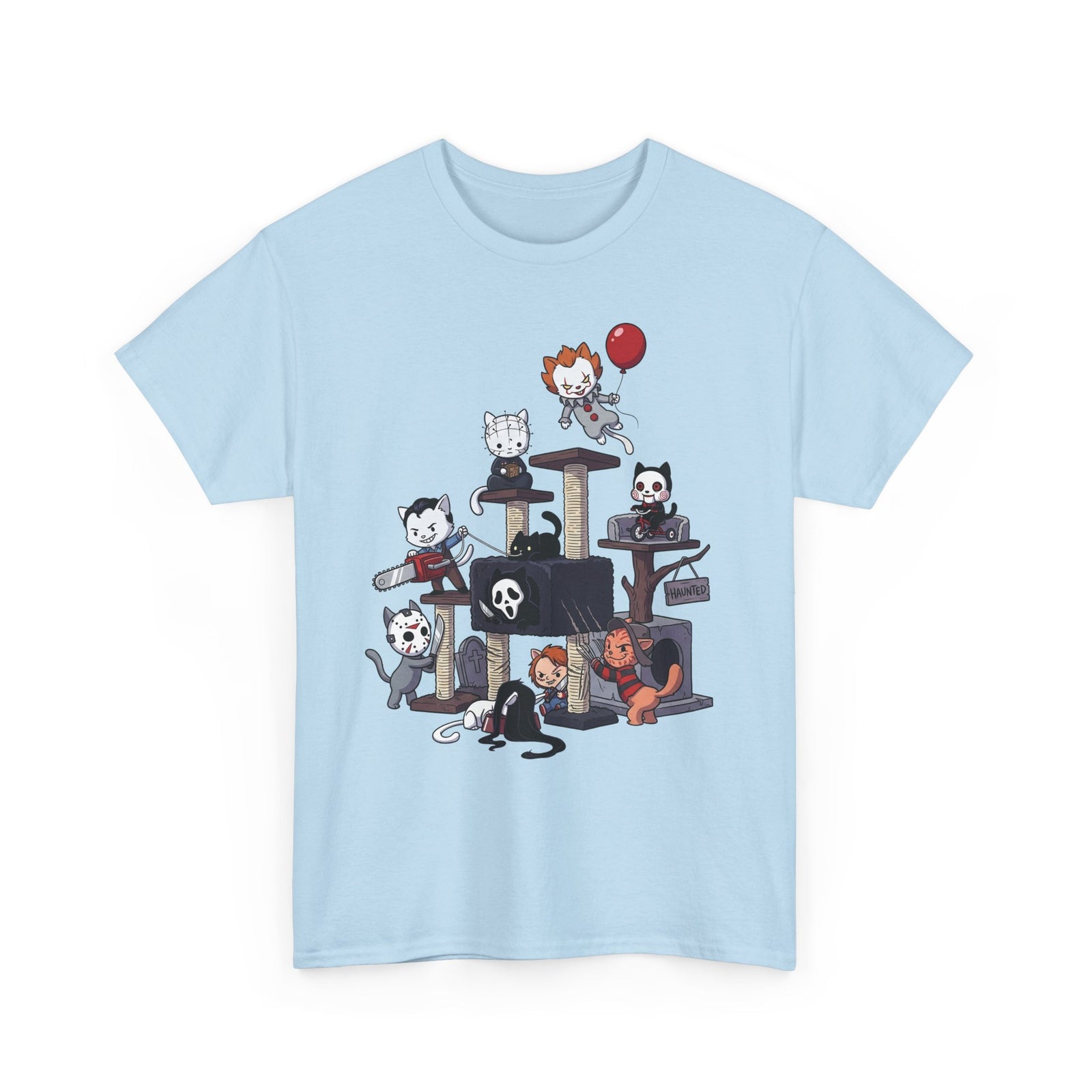 Horror Movie Cats T‑Shirt — Cute Creepy Kitty Playground
