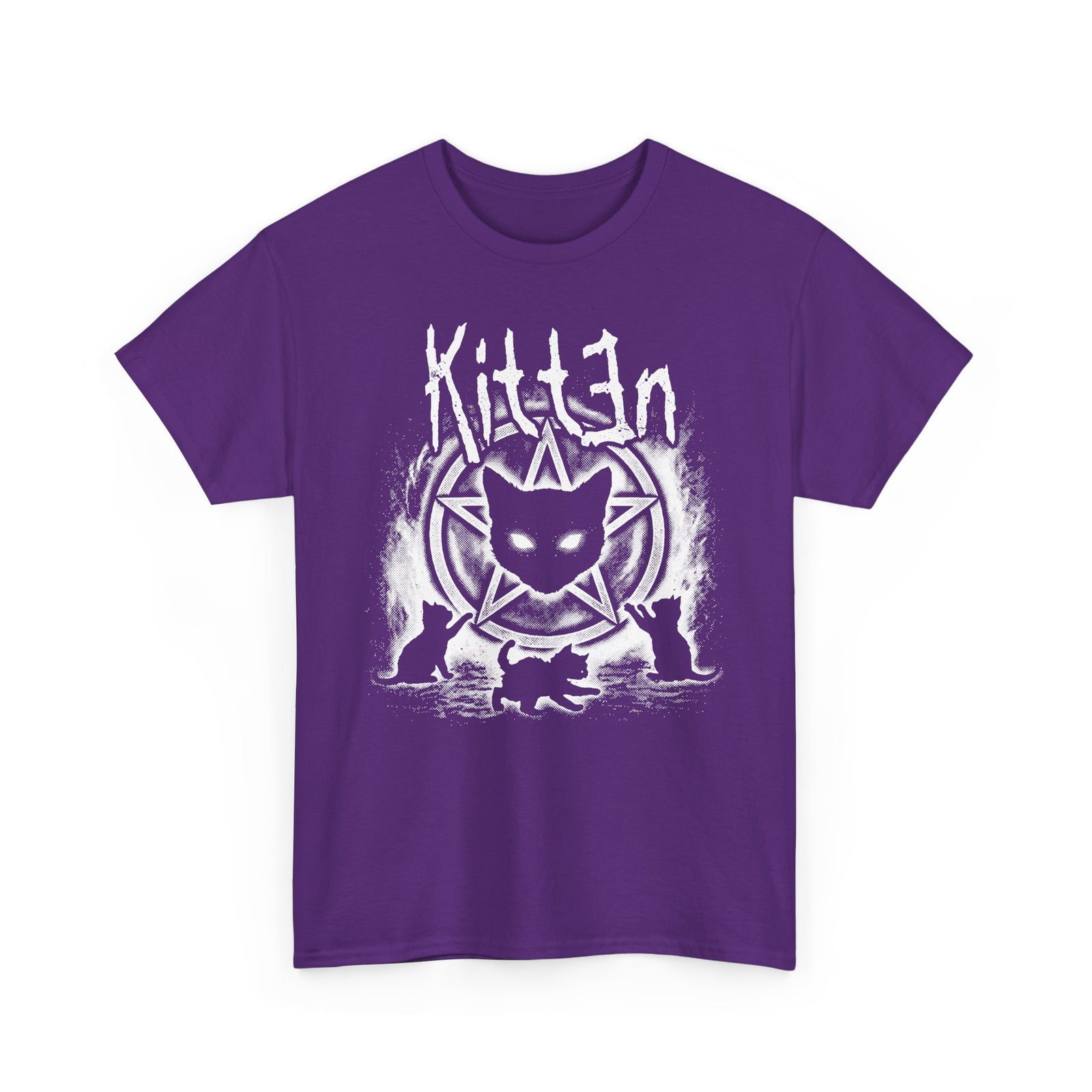 Cat Sin T-Shirt — Gothic Black Cat Pentagram Tee