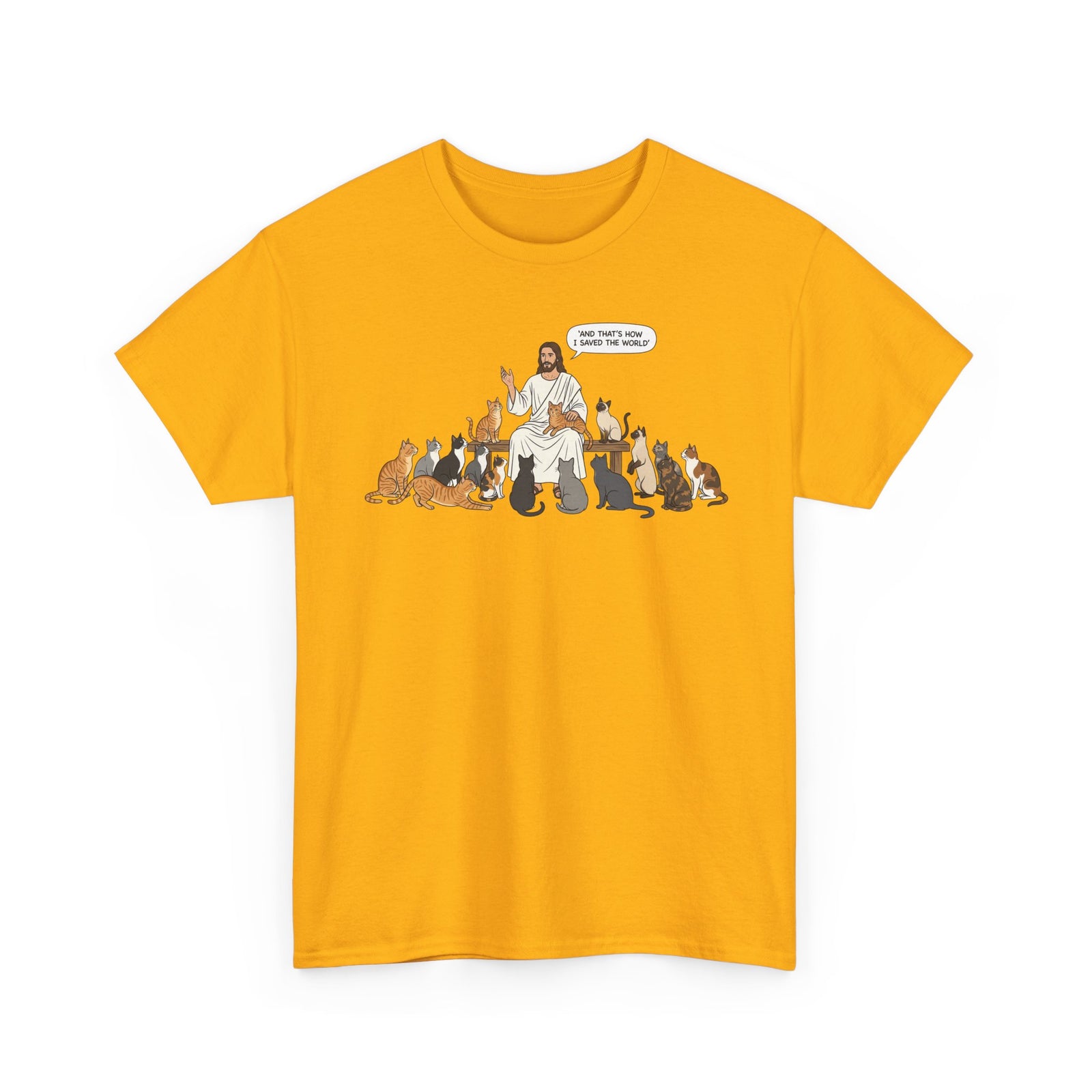 Cats & Jesus T-Shirt — Faith + Feline Graphic Tee