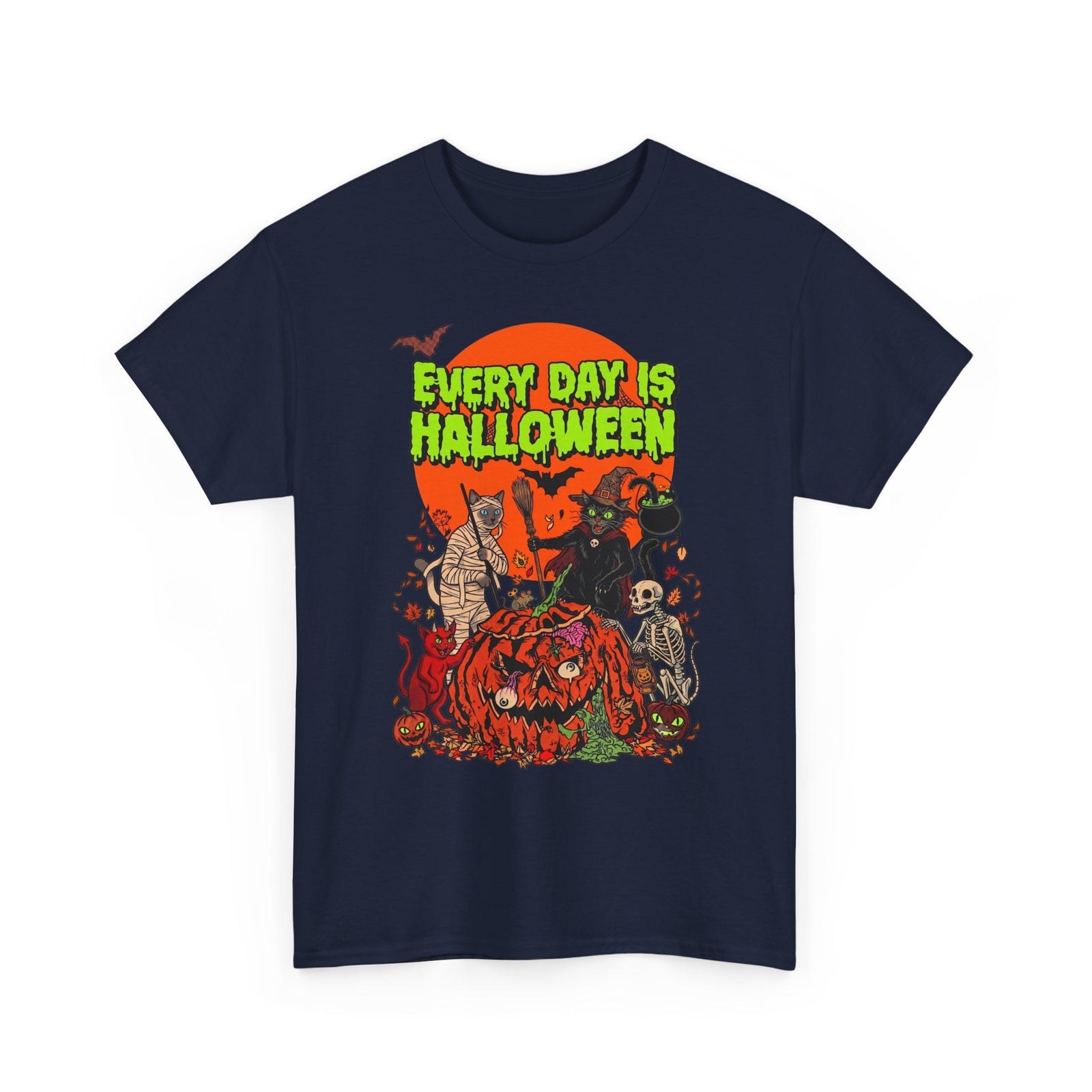 Every Day Is Halloween Cats T-Shirt — Spooky Monster Felines Tee