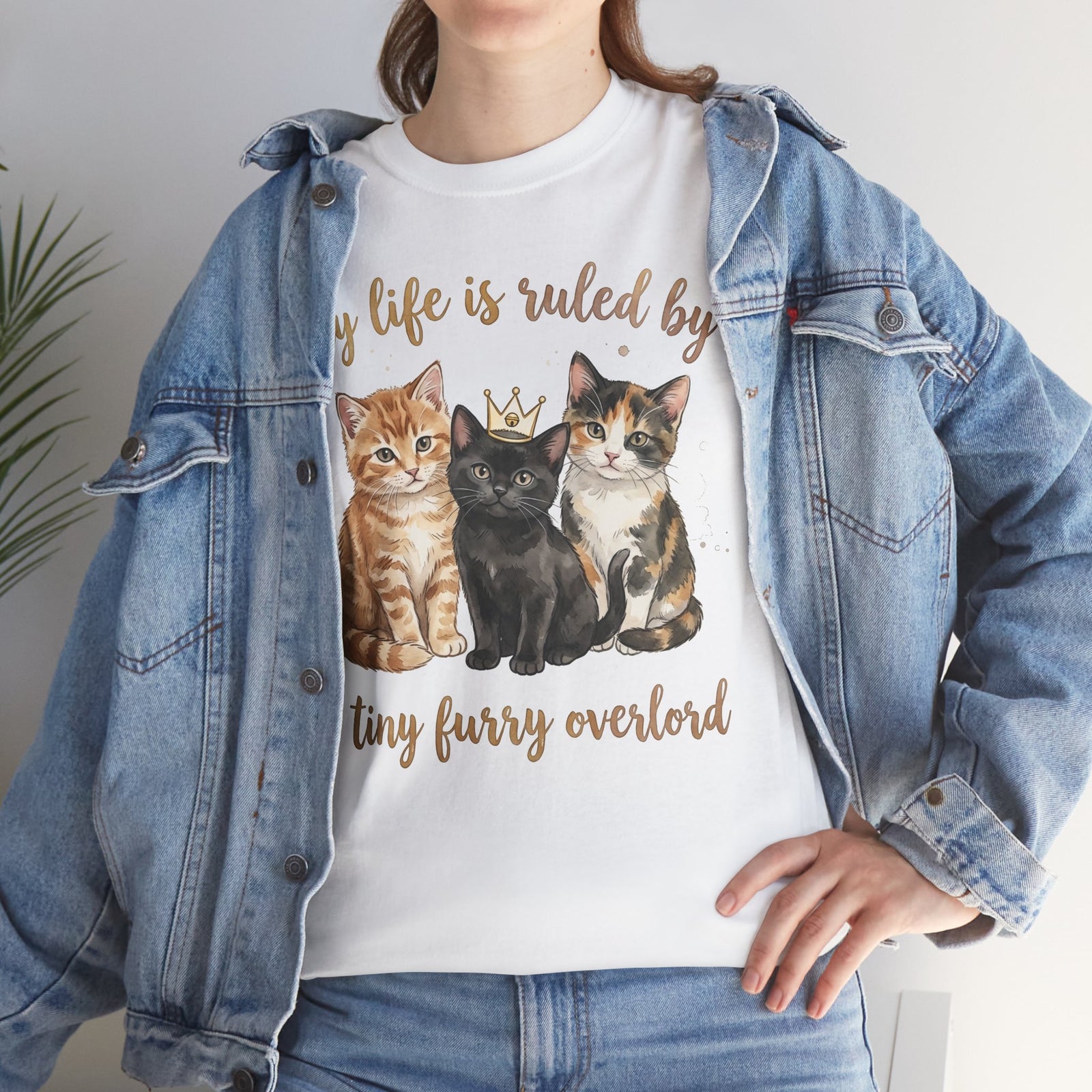 My Life Is Ruled By A Tiny Furry Overlord Cute Kitten Tee