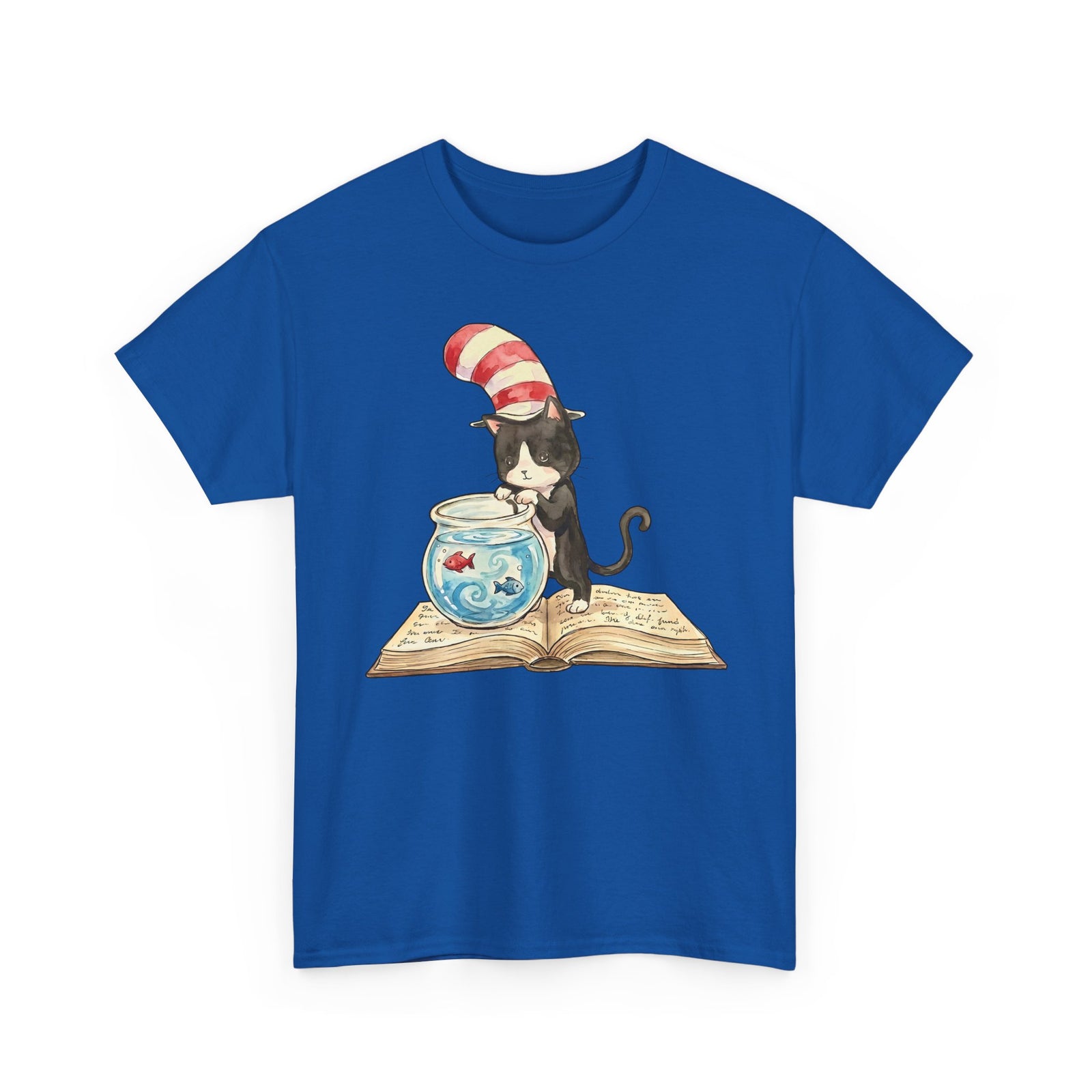 Tuxedo Cat 'Red Fish Blue Fish' T-Shirt