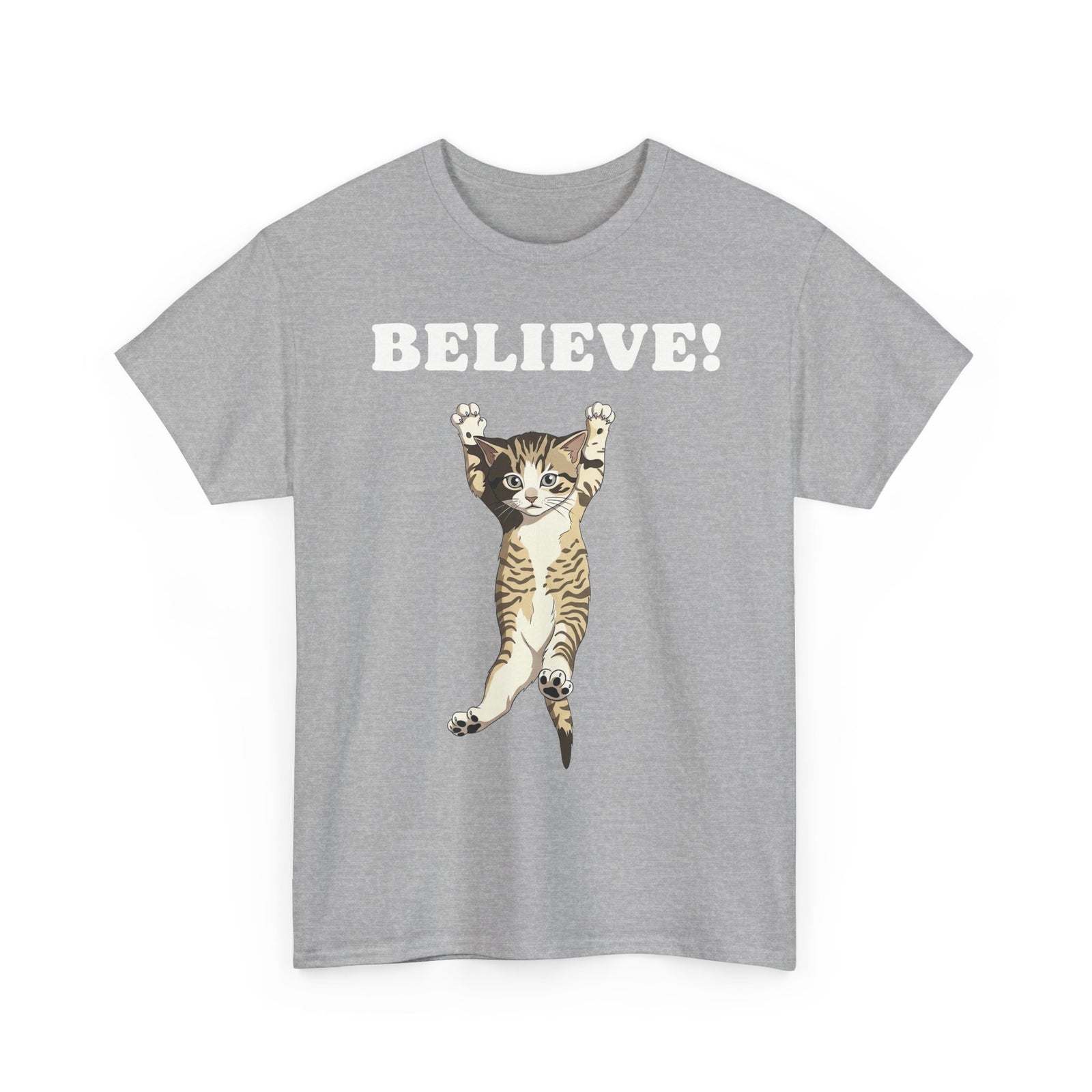 Believe! Cat Tee — Cute Motivational Kitten T-Shirt