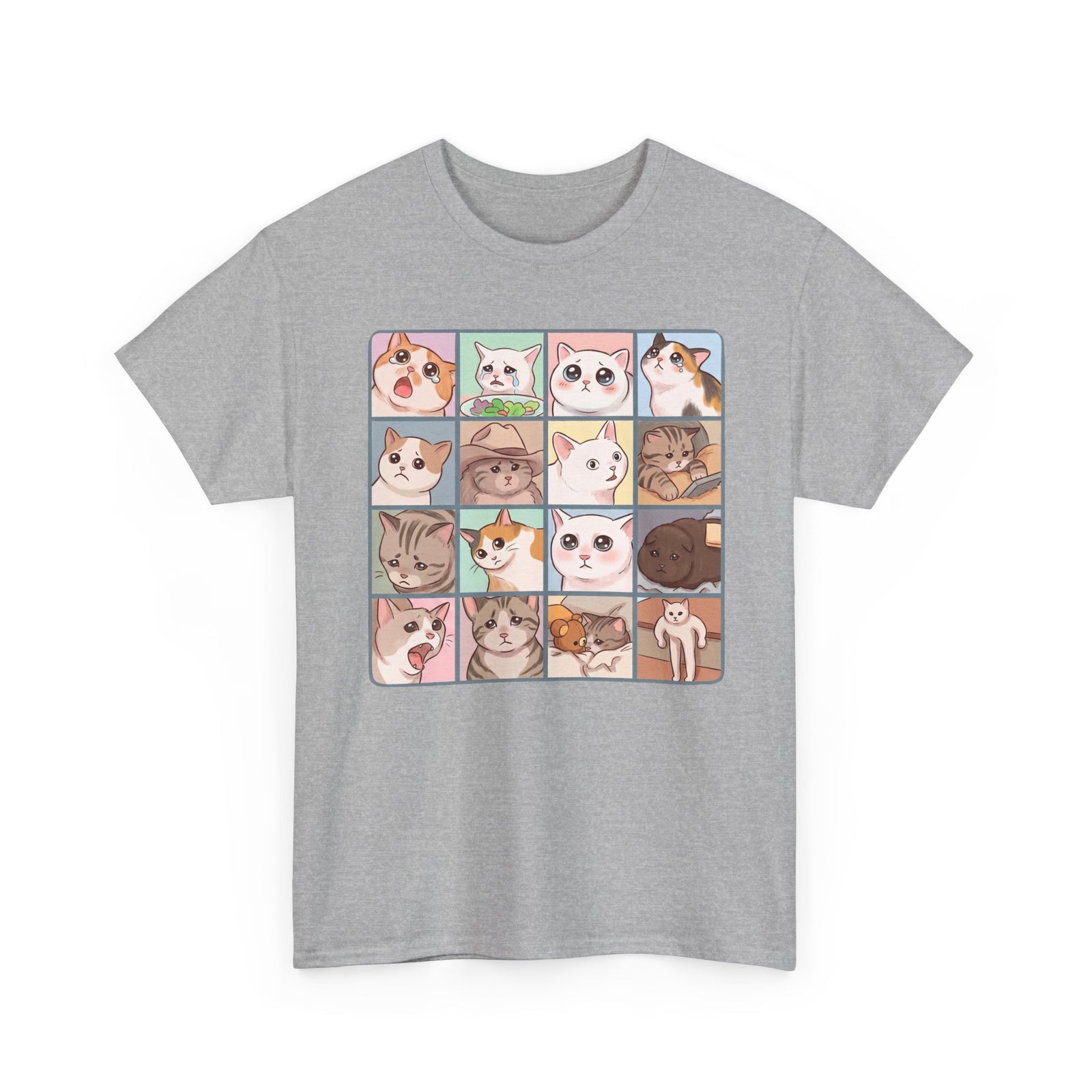 Cat Reactions Tee Funny Cat Memes T-Shirt
