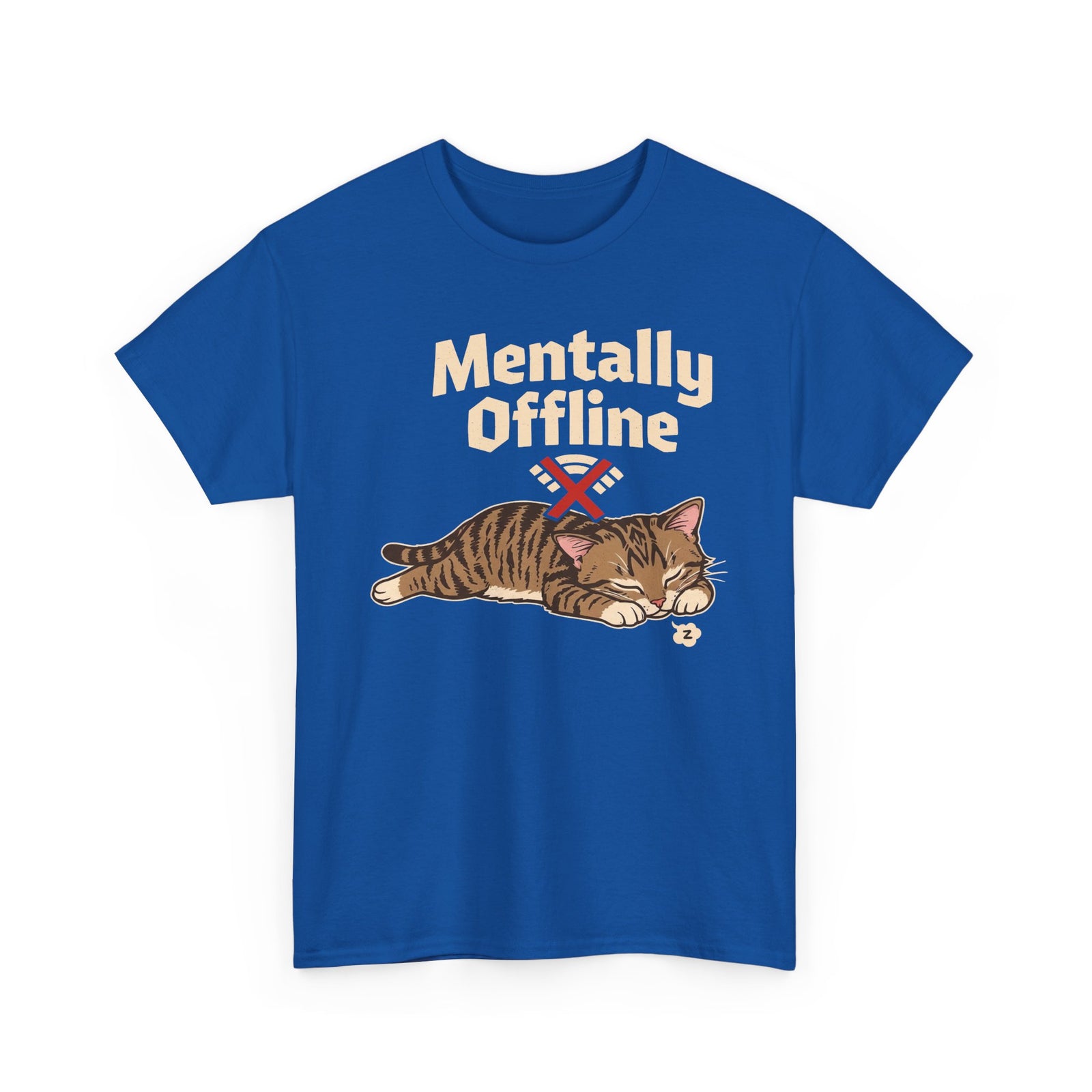 Lazy Cat 'Mentally Offline' T-Shirt